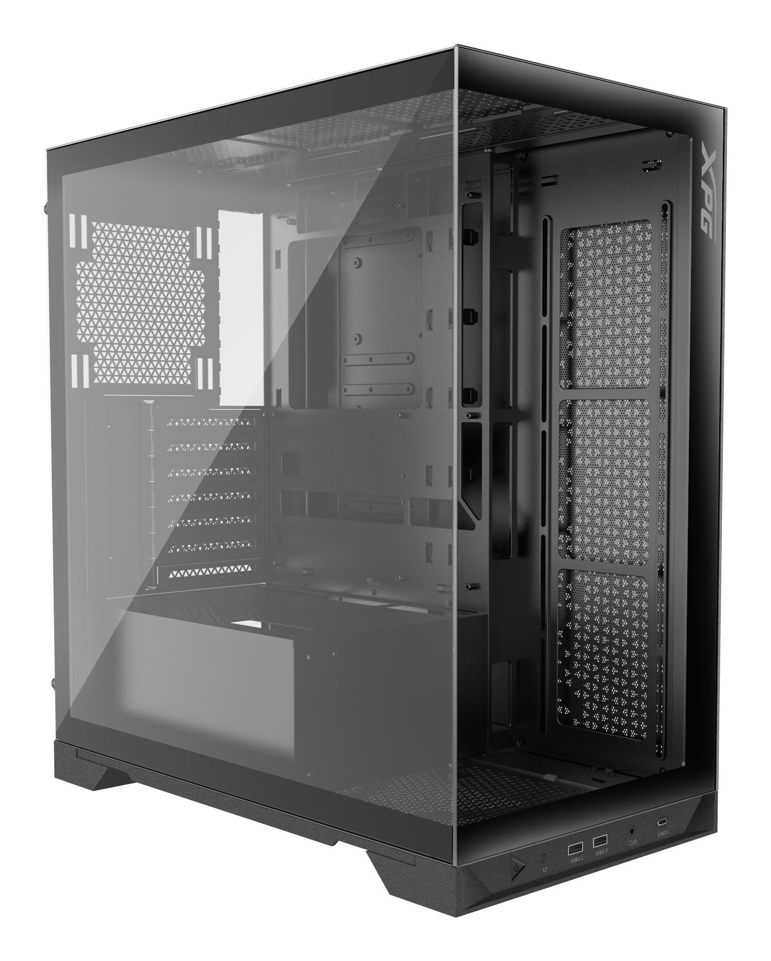 XPG Invader X ATX Midi Tower schwarz Glas USB C