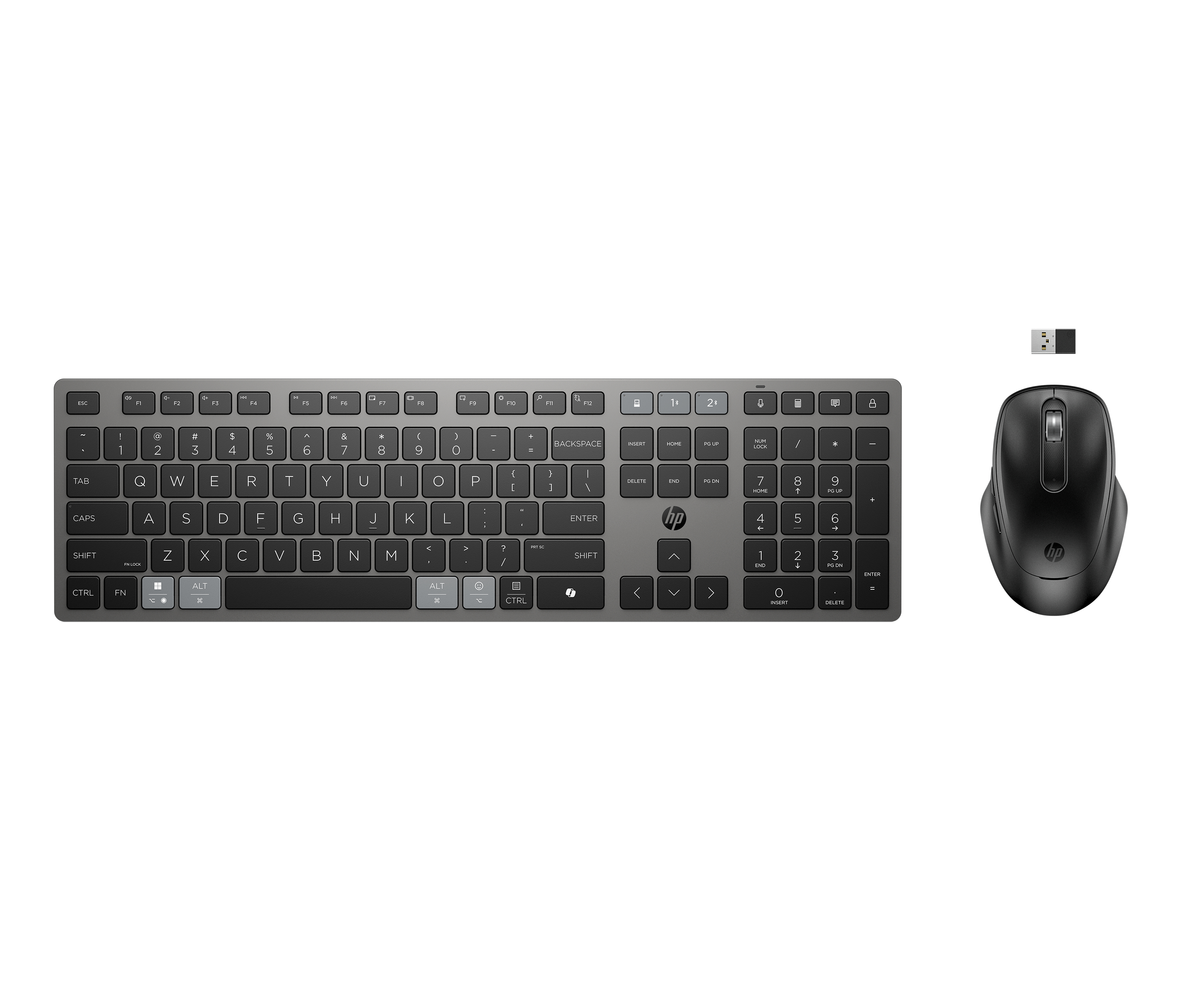 HP 725 Multi-Device Wireless Keyboard and Mouse Combo