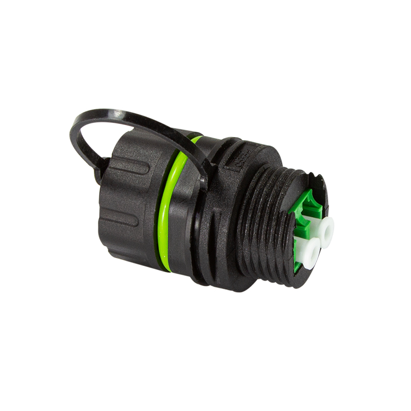Outdoor fiber optic Duplex LC connector with dust cap