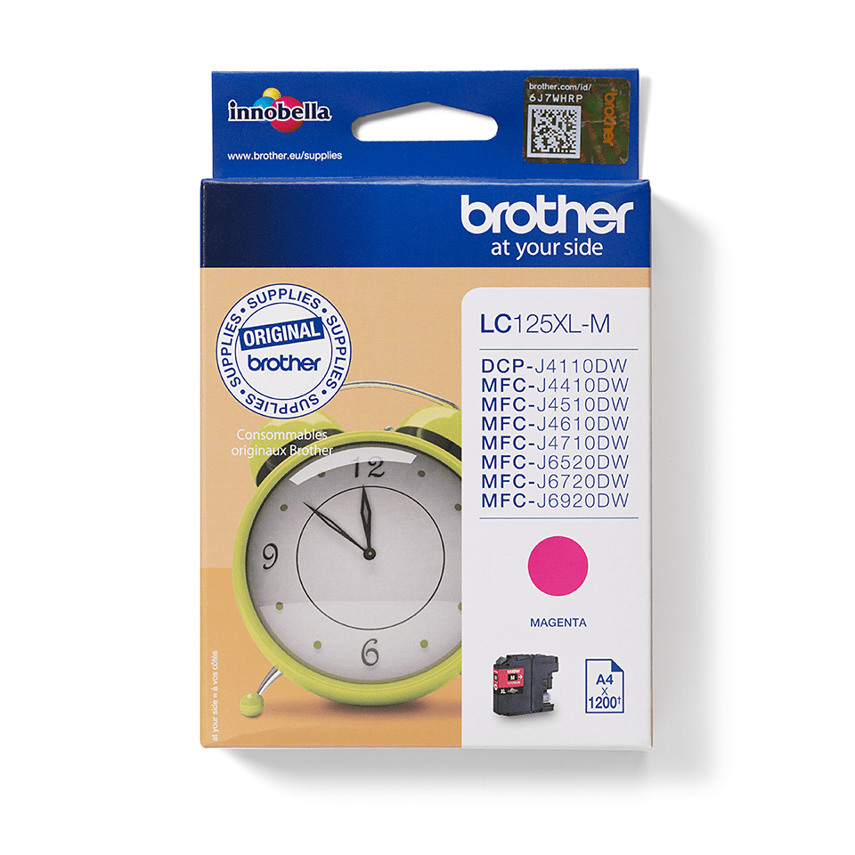 Brother Tinte LC-125XLM Magenta bis zu 1.200 Seiten nach ISO/IEC 24711