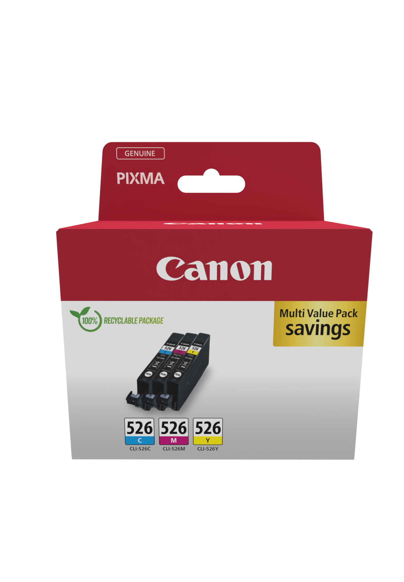 Canon CLI-526 Original Druckerpatronen Multipack Gelb Cyan Magenta 4541B019