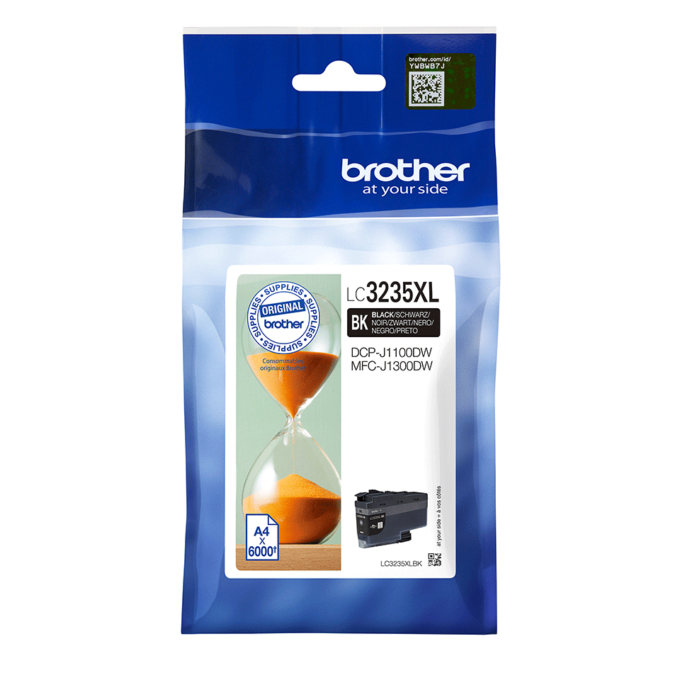 BROTHER LC3235XLBK Ink black 6000 pages for DCPJ1100DW / MFCJ1300DW