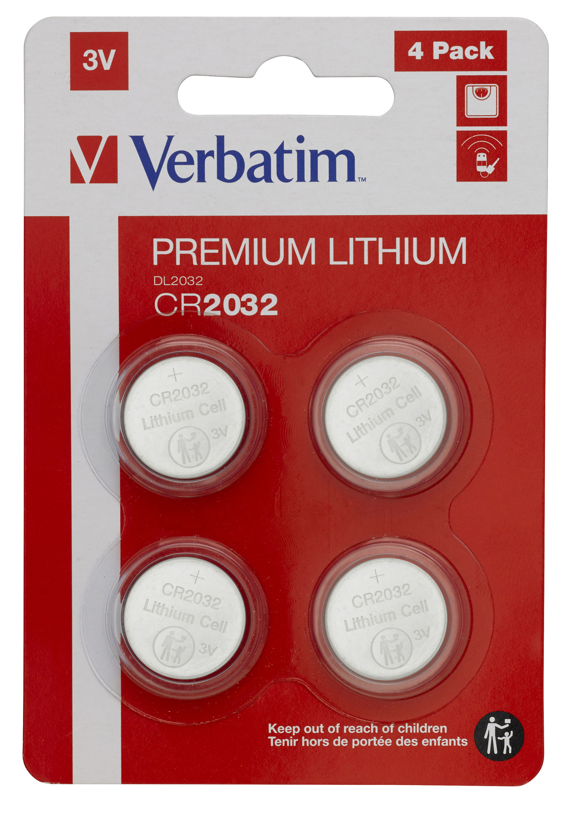 Verbatim batteri - 4 x CR2032 - Li