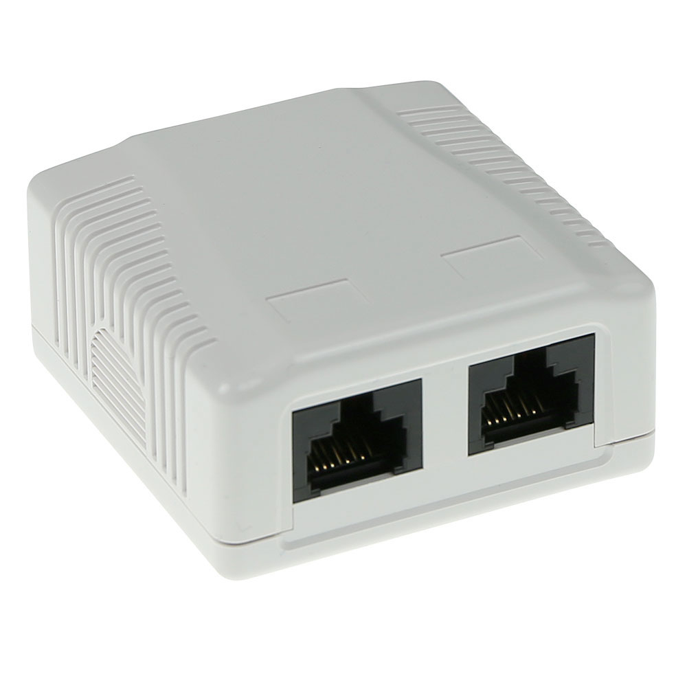 Surface mounted box unshielded 2 ports CAT6