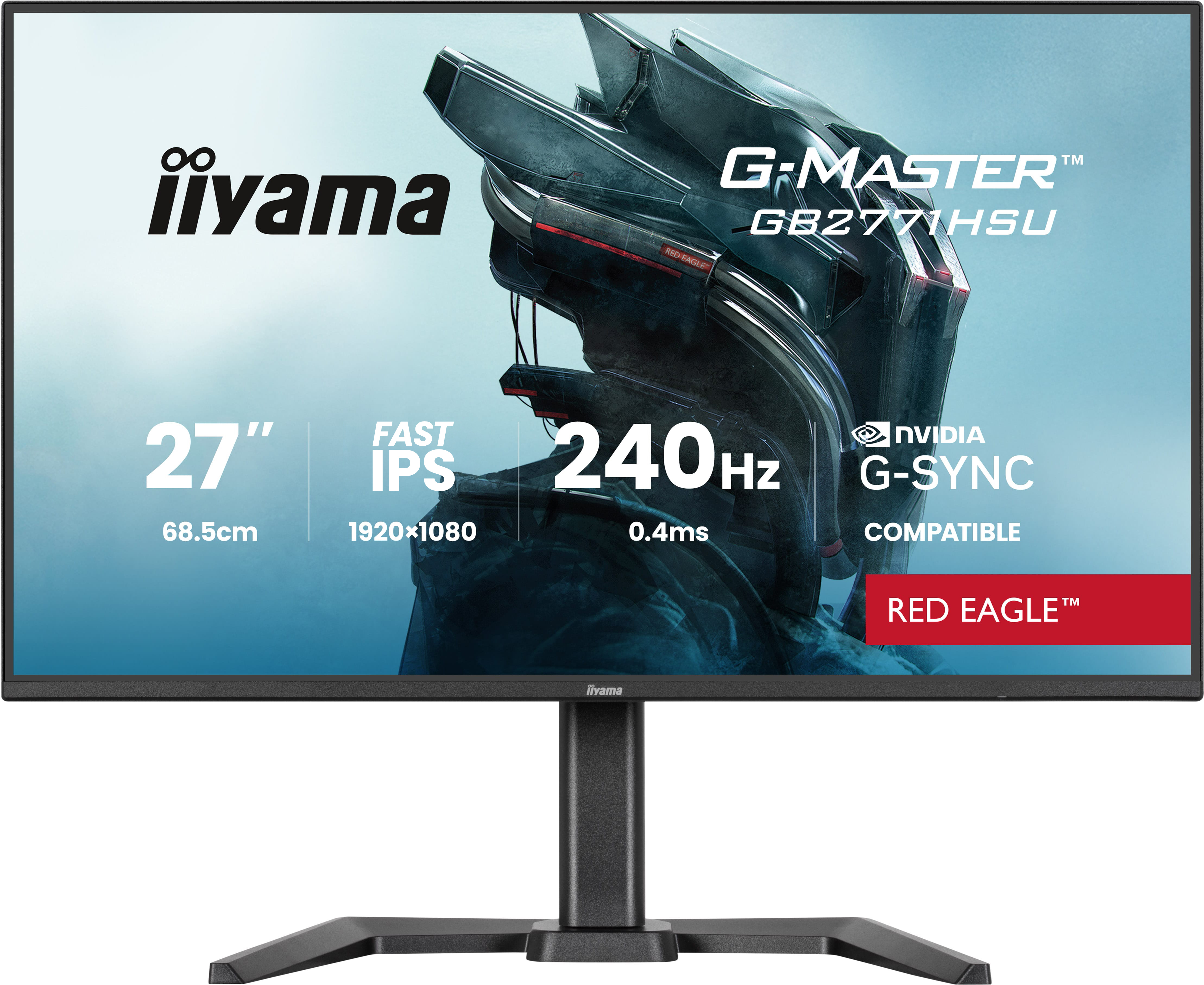 iiyama G-MASTER Red Eagle GB2771HSU-B1 27 Fast IPS 1920 x 1080 (Full HD) HDMI DisplayPort 240Hz