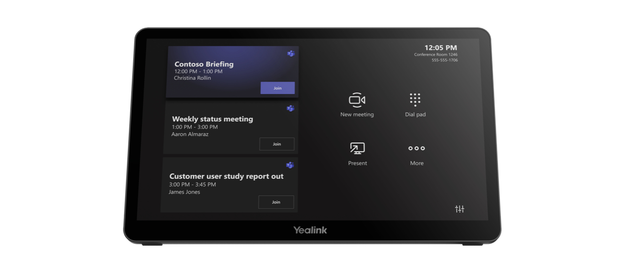 Yealink MTouch Plus-EXT | Extension Touch Panel for MTRoW systems | Sort