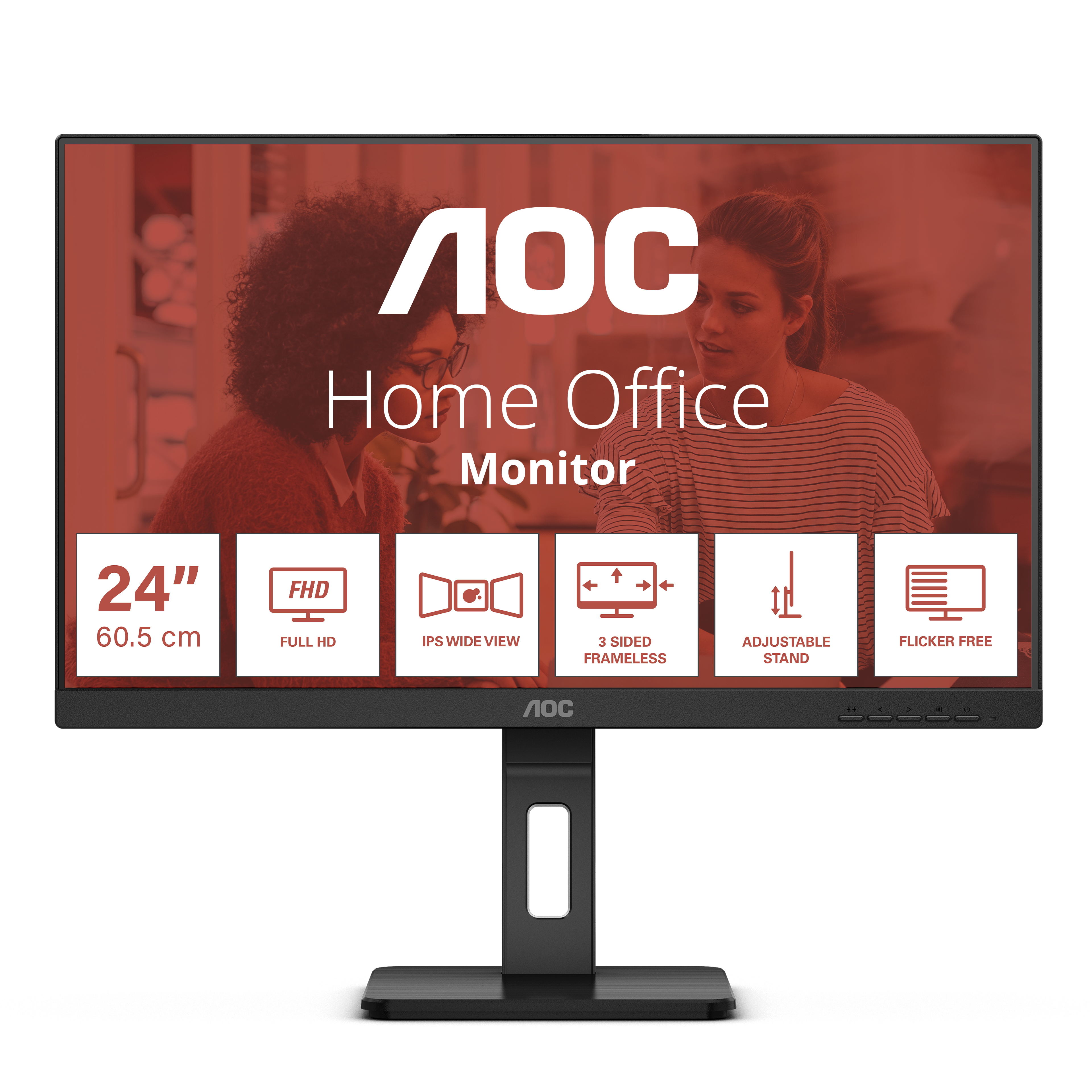 AOC 24E3QAF skærm - WLED - 24" - IPS -