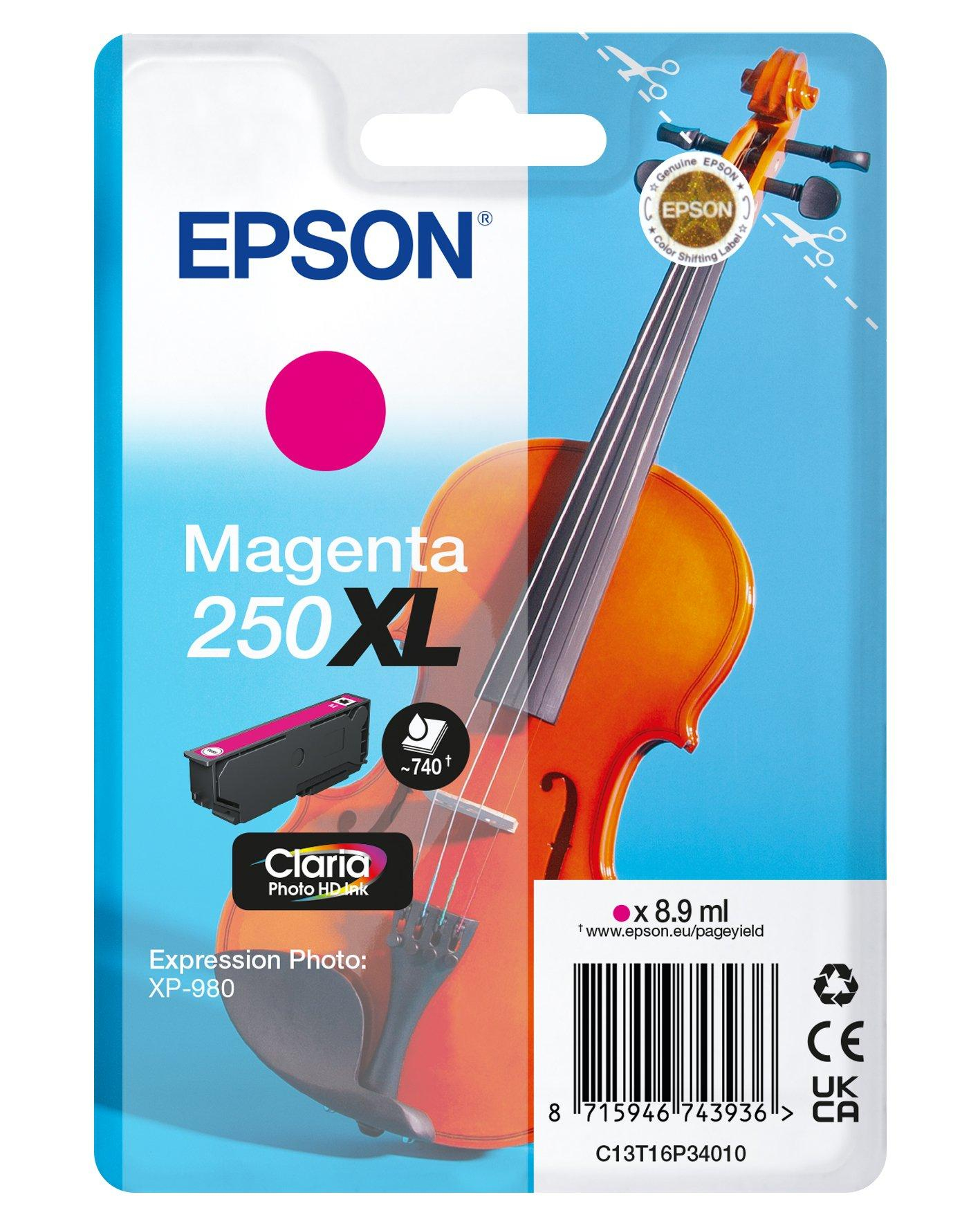 EPSON Tinte magenta 8.9ml XP 980, ''250XL''