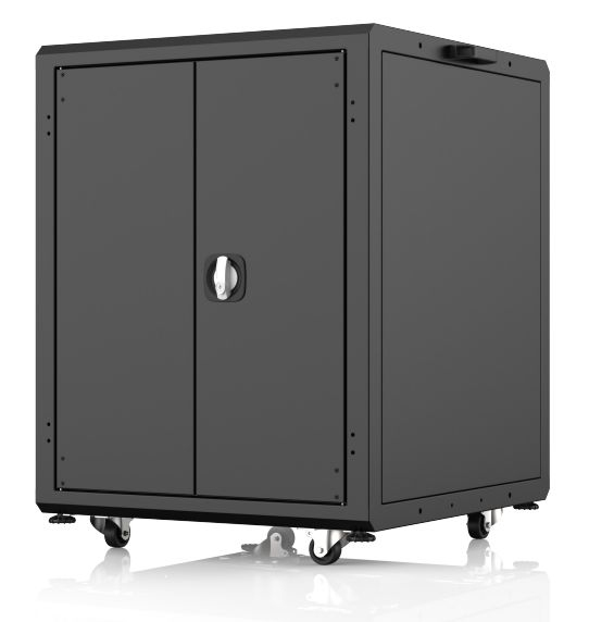 Lanview DCN LAPTOP CABINET 16U Rack  Cabinet W:700 x D:750 x  H:931mm - Black Room to charge up to 32 devices