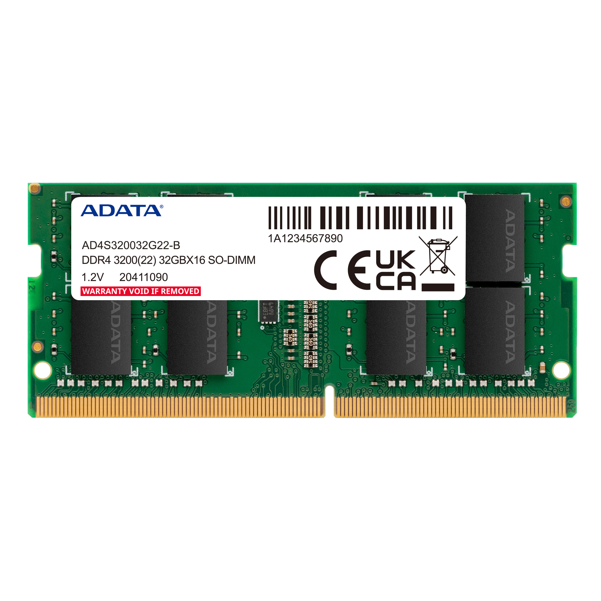 16GB ADATA SO-DIMM 3200 (2x 8 GB) Dual-Kit (grn, AD4S32008G22-DTGN, Premier)