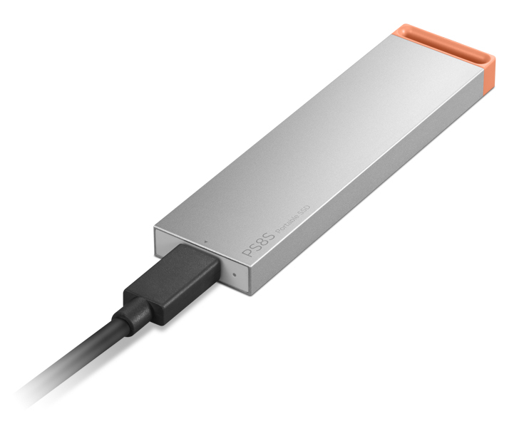 2TB Lenovo PS8S extern (tragbar) USB 3.2 Gen 2 (USB-C Steckverbinder) - Cool Gray