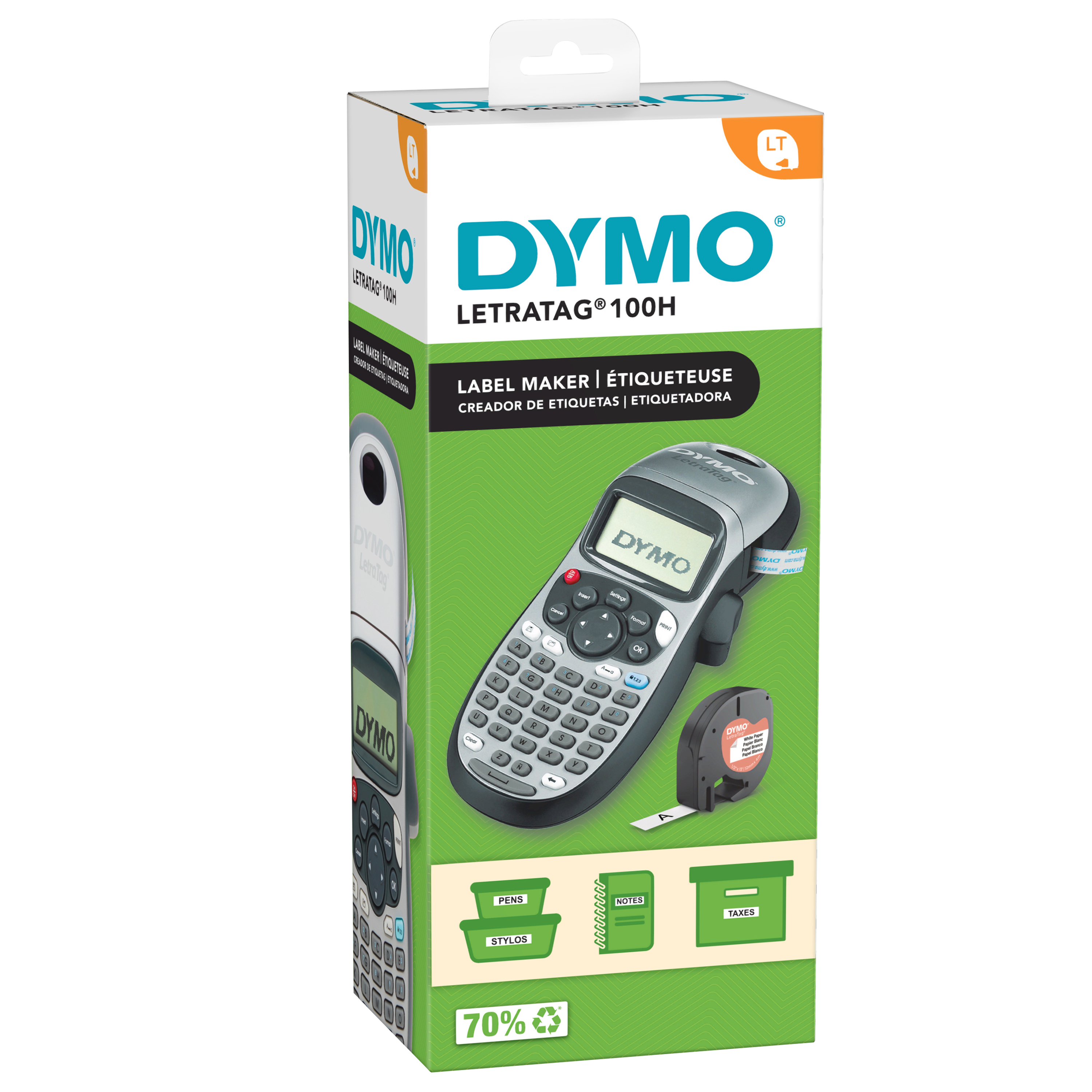 DYMO LetraTag LT-100H Beschriftungsgerät - Silber Edition inkl. Batterien