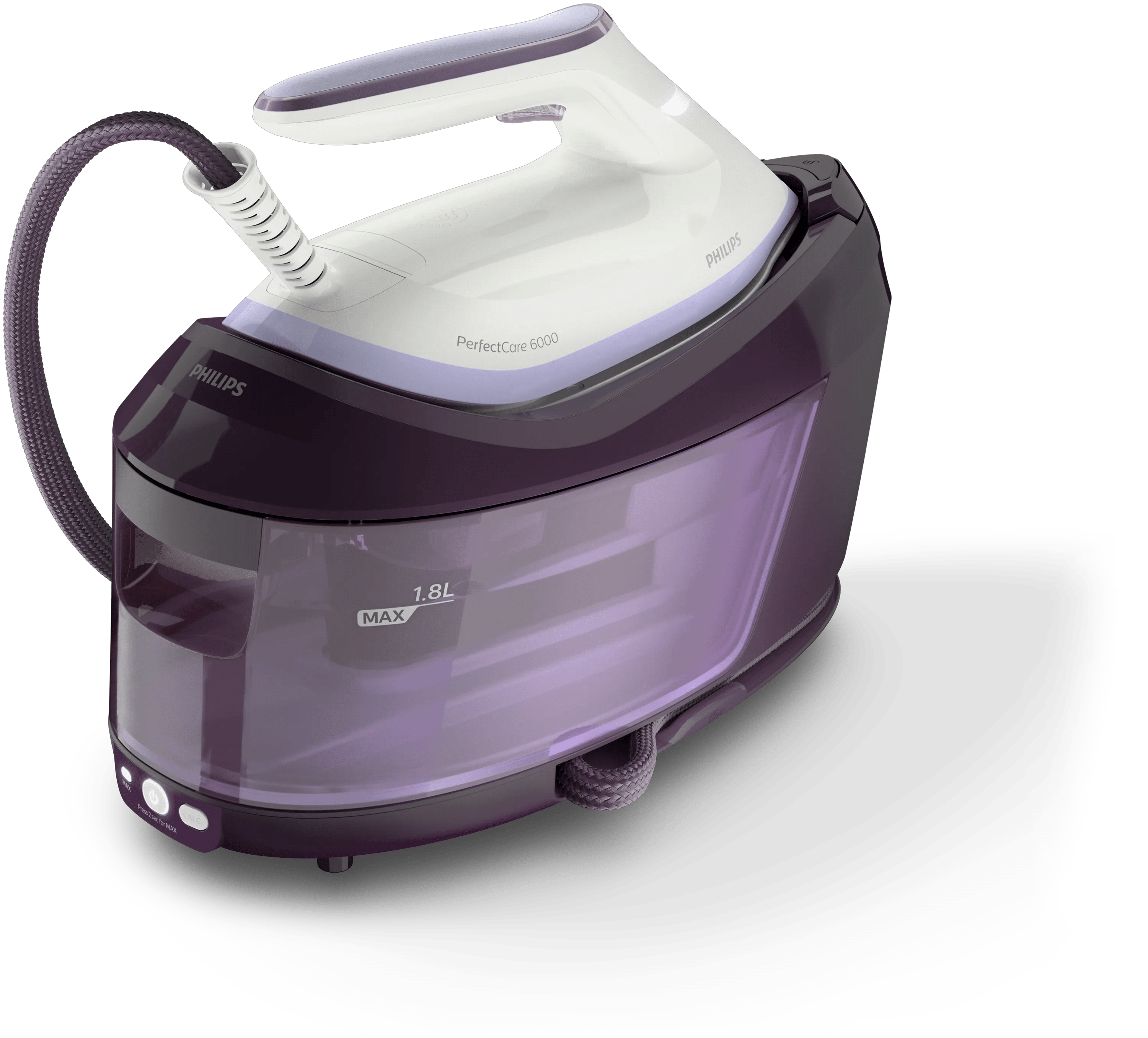Philips PerfectCare 6000 Series PSG6024 Dampstrygejern 2400W Lilla Hvid