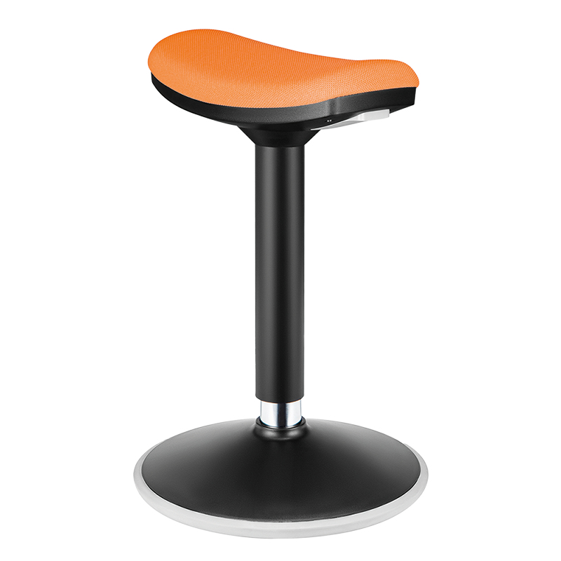 Ergonomic Height adjustable wobble stool, orange