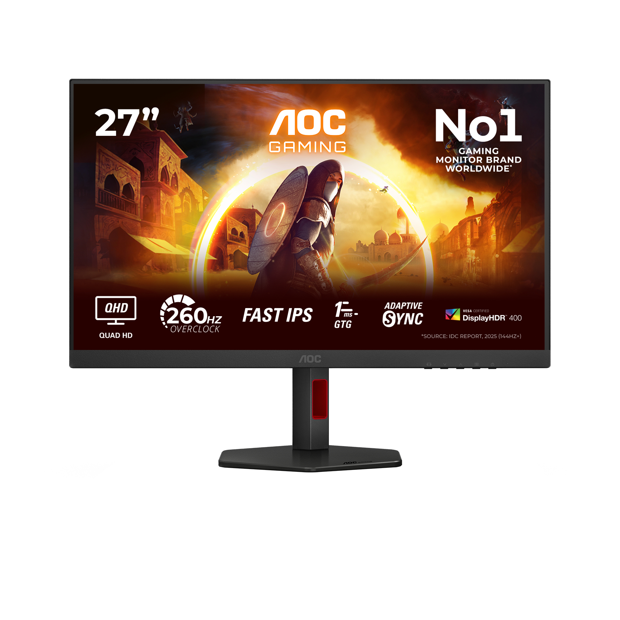 AOC Q27G4ZR 27inch WQHD FASt IPS 240Hz 0.03ms 400cd/m2 HDMI2.0x2 DP Speakers
