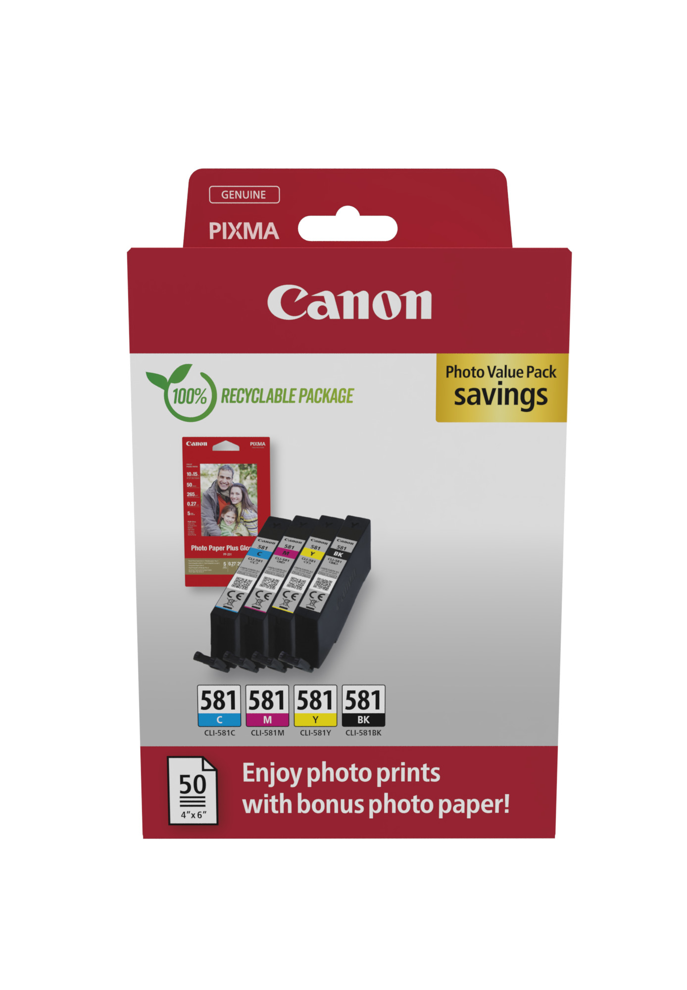 CANON CLI-581 Ink Cartridge BK/C/M/Y P
