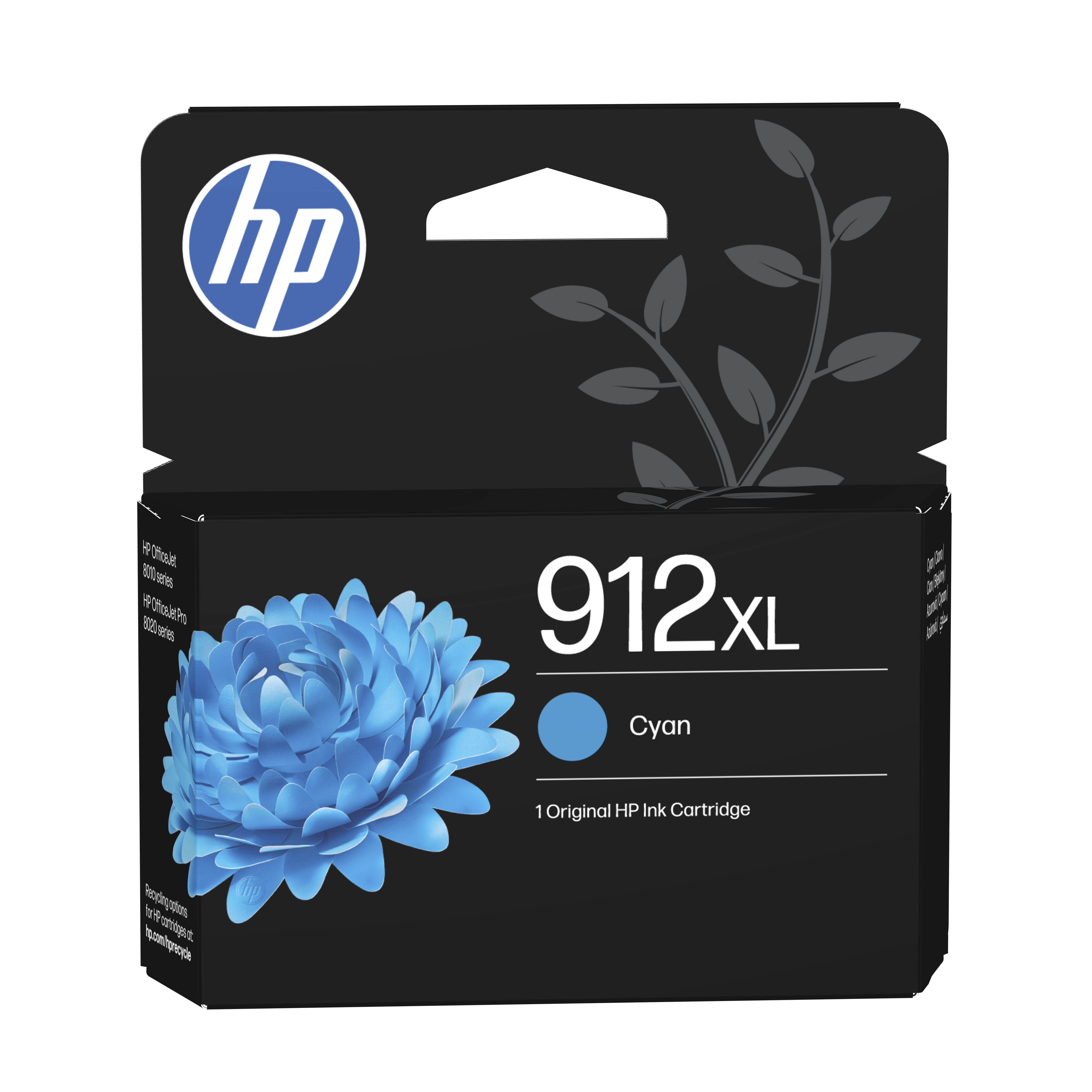 HP 912XL High Yield Cyan Ink 912XL, Original,  Pigment-based ink, Cyan, HP, OfficeJet 8012 , OfficeJet 8014 , OfficeJet 8015 ,