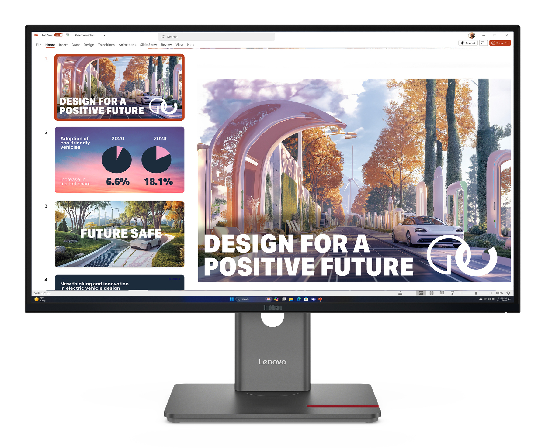 LENOVO ThinkVision P27QD-40 LED monitor 27inch 2560x1440 QHD 120Hz IPS 350cd/m2 1500:1 4ms HDMI DisplayPort DaisyChain USB-C Dock