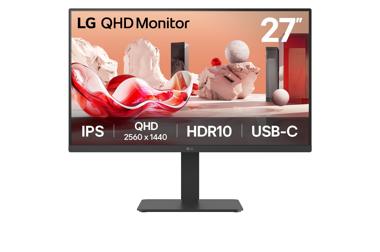 LG 27BA65QB-B skærm - LED baglys - 27"