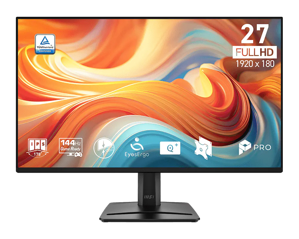 68,6cm/27" (1920x1080) MSI PRO MP275 E14L 16:9 FHD IPS 1ms 144Hz HDMI VGA VESA Speaker HDR Black
