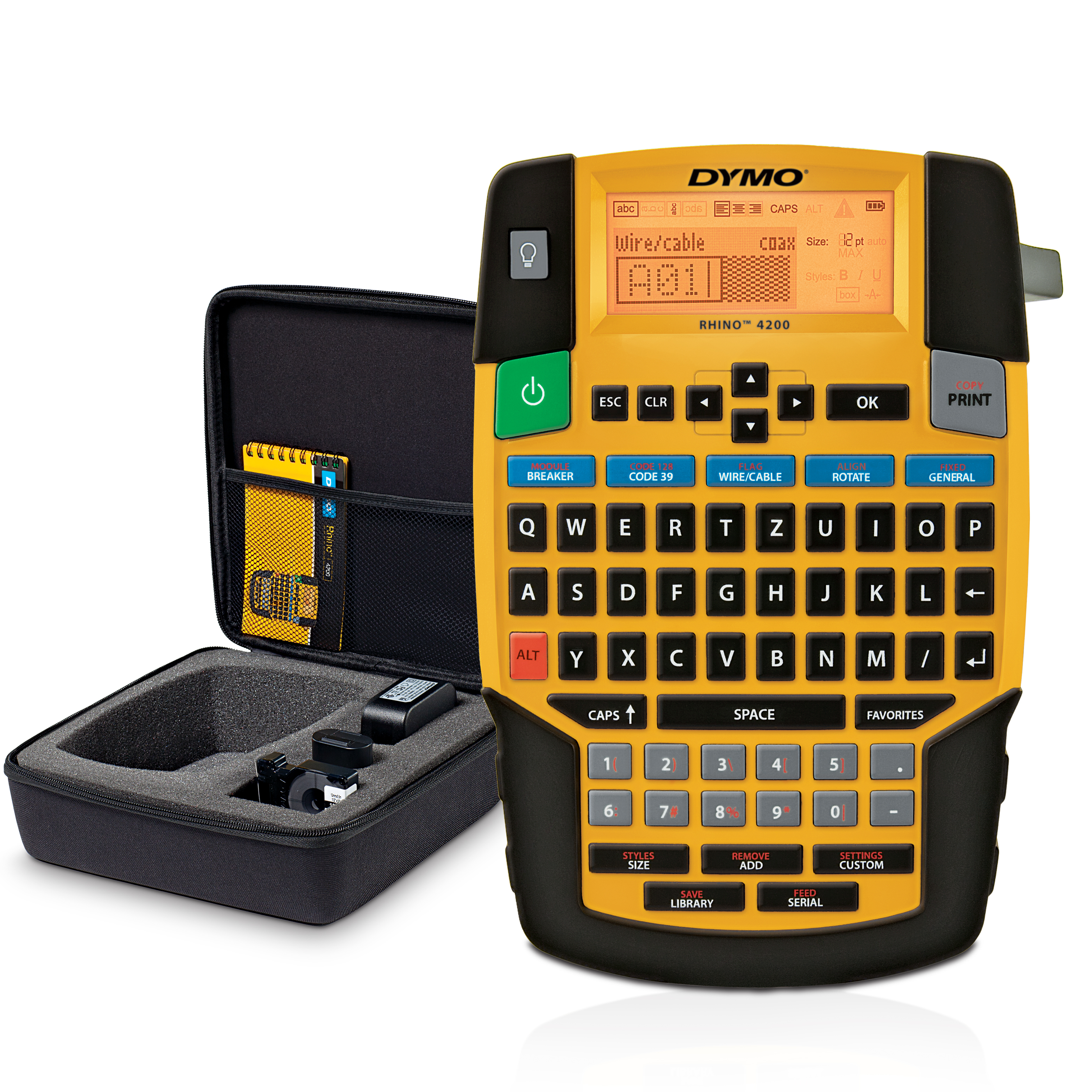 DYMO Rhino 4200 - Industrielles Beschriftungsgerät, QWERTZ-Tastatur, im KofferSet