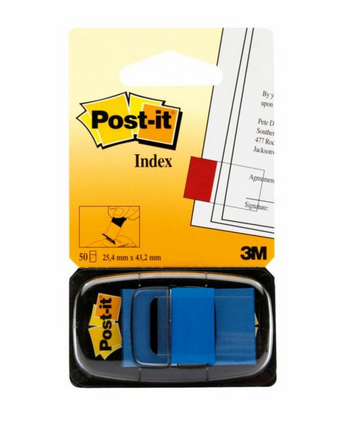 3M 7100089834 indekseringskort Blå 50