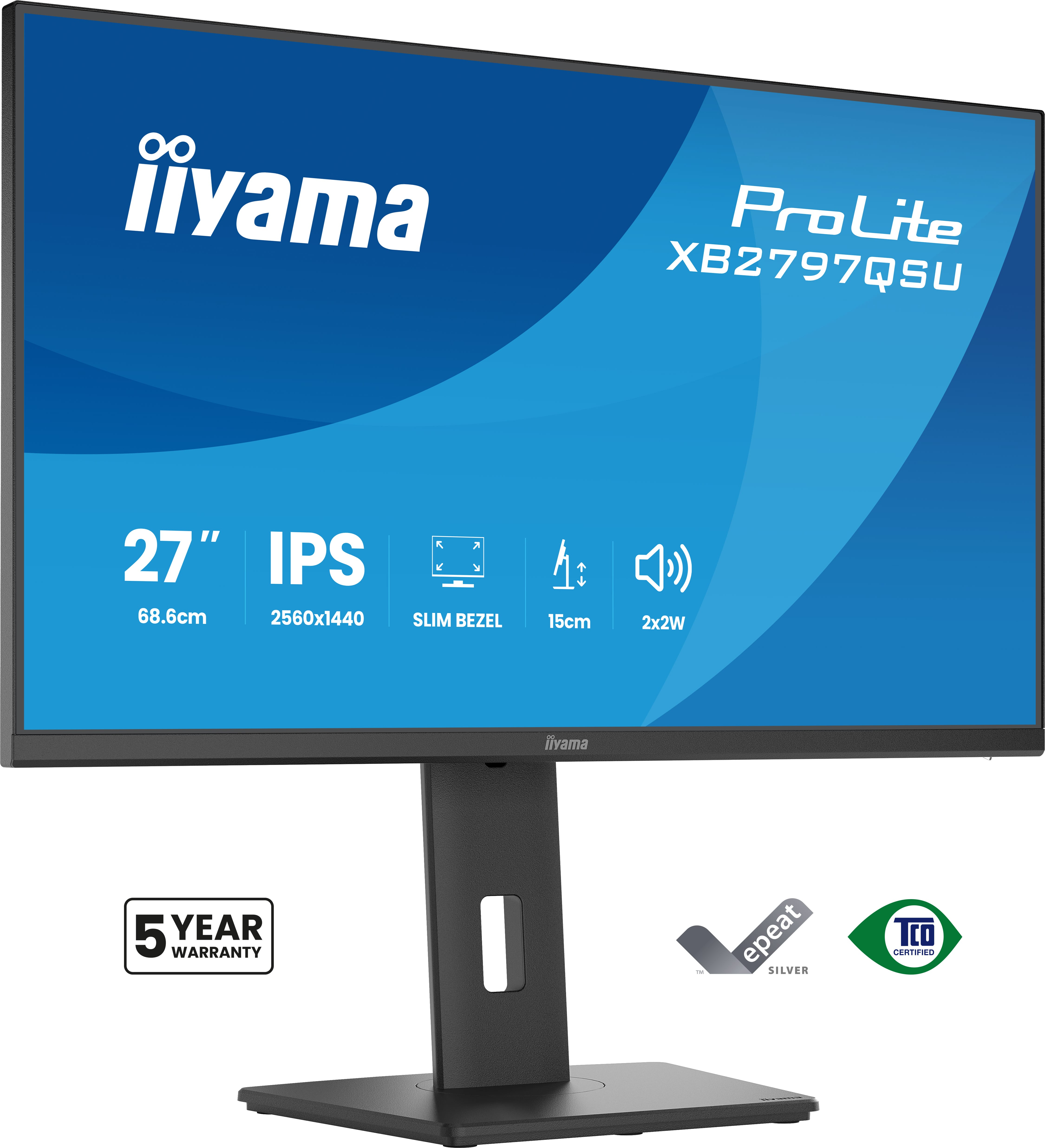 iiyama ProLite XB2797QSU-B1 Monitor 68,6 cm (27") mattschwarz