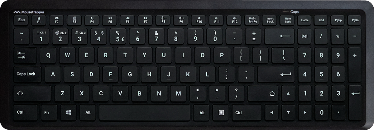 Mousetrapper Type Midi Tastatur Trådløs Kablet Nordisk