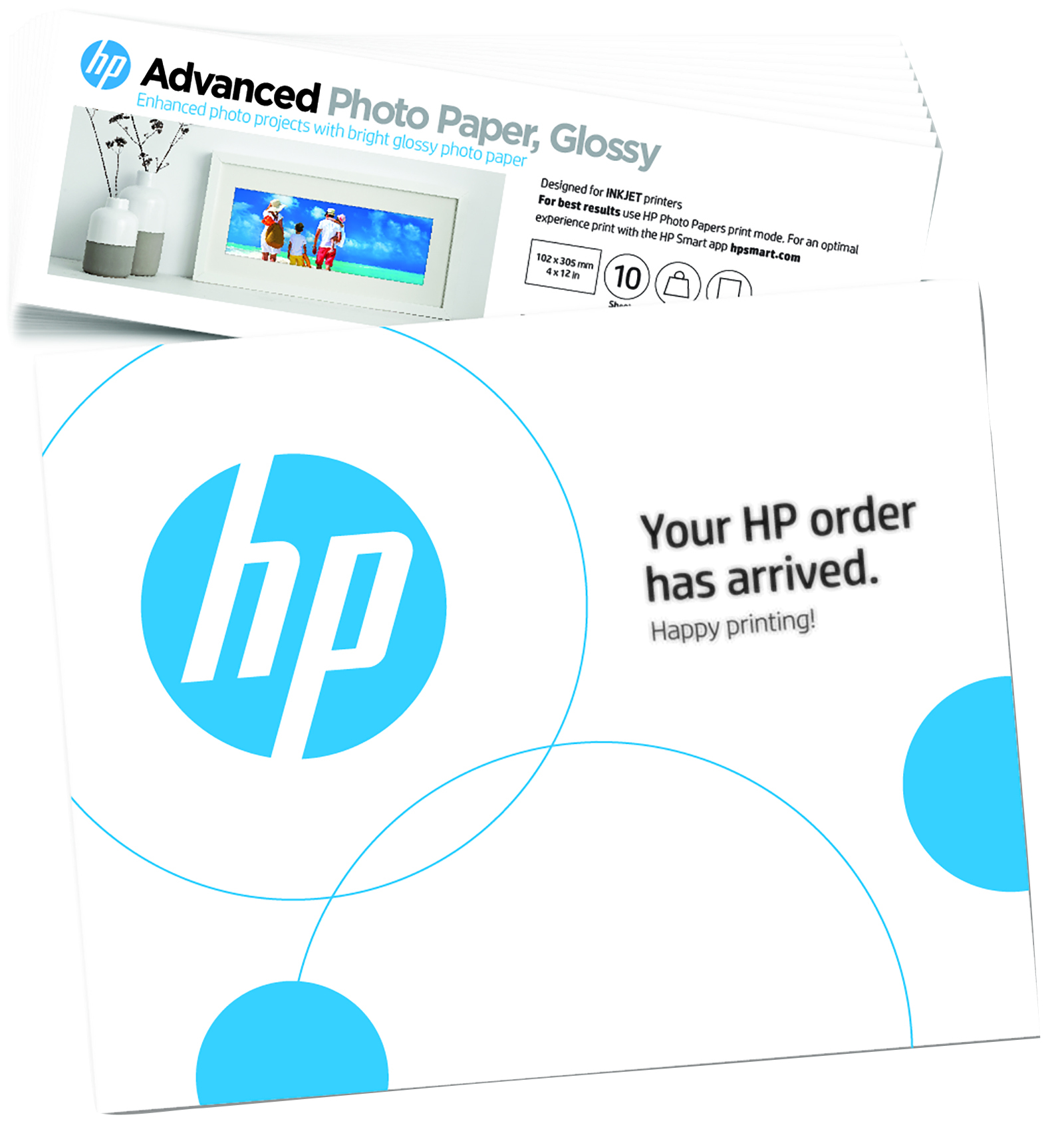 HP Adv Photo Paper Glossy 4x12in10Sht