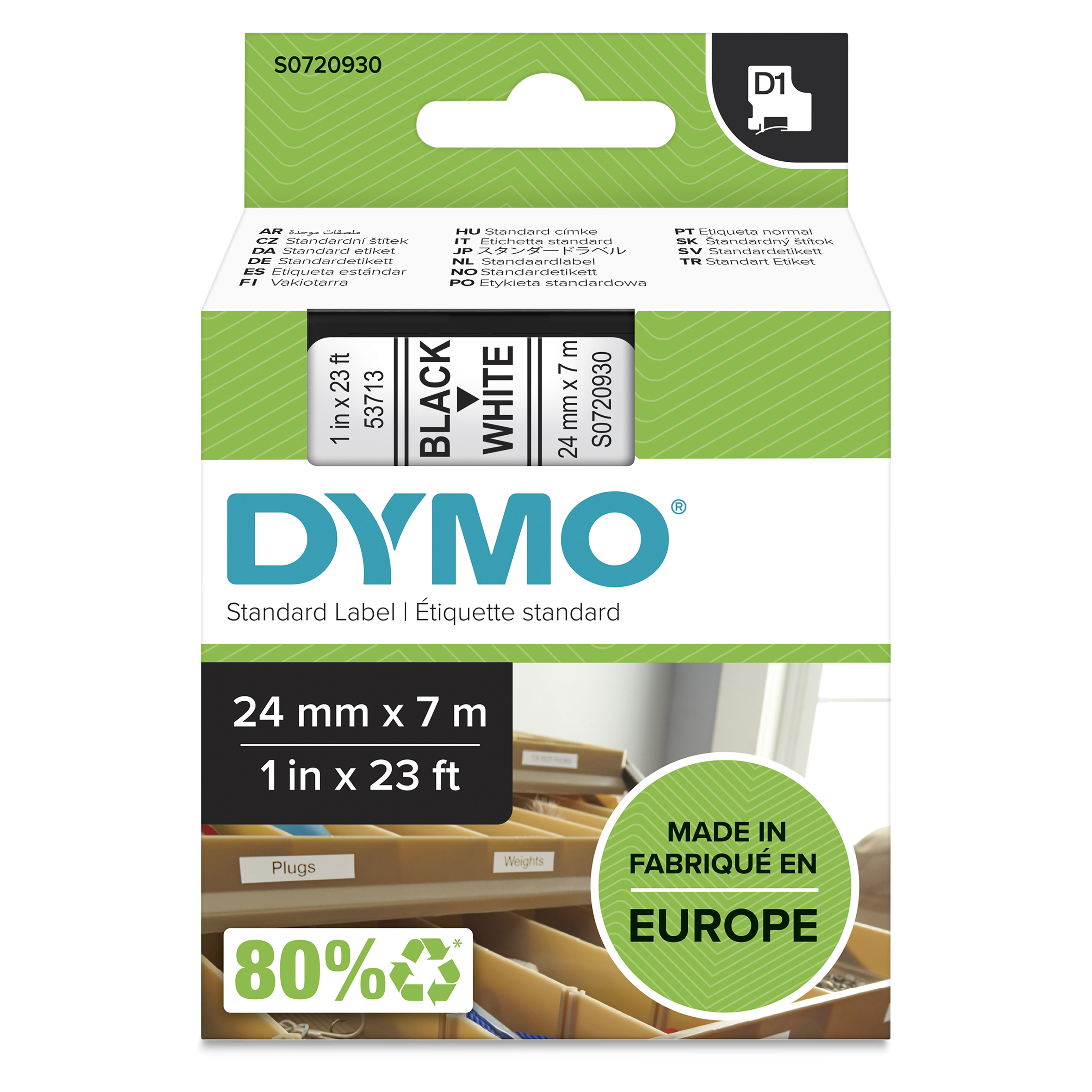 DYMO D1 Standard - mærkattape - 1 rull