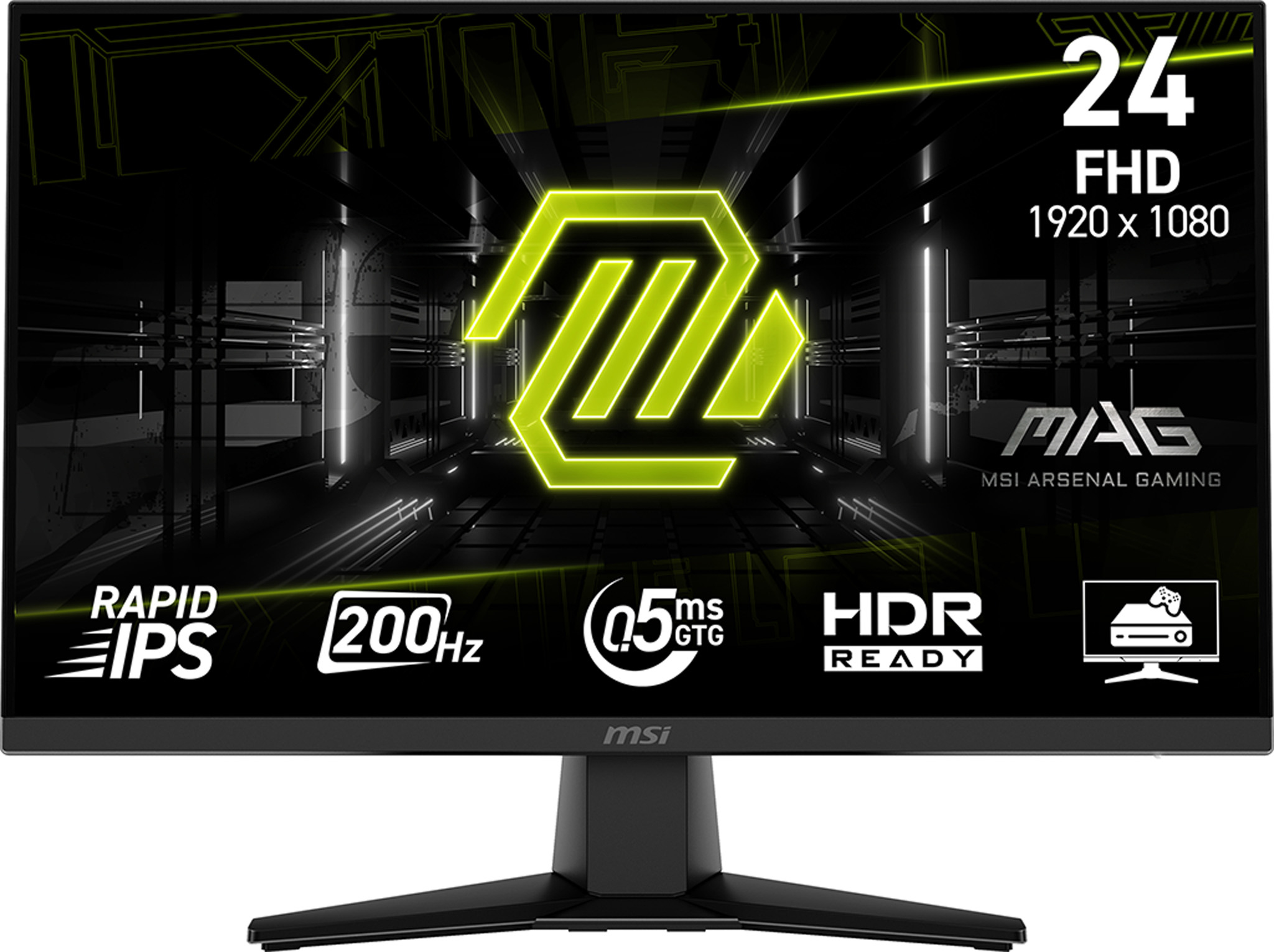 MSI MAG 242F Flat Gaming TFT 24" FHD IPS 200Hz 0.5ms HDMI DP