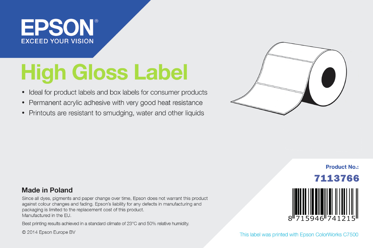HIGH GLOSS LABEL CONTINUOUS