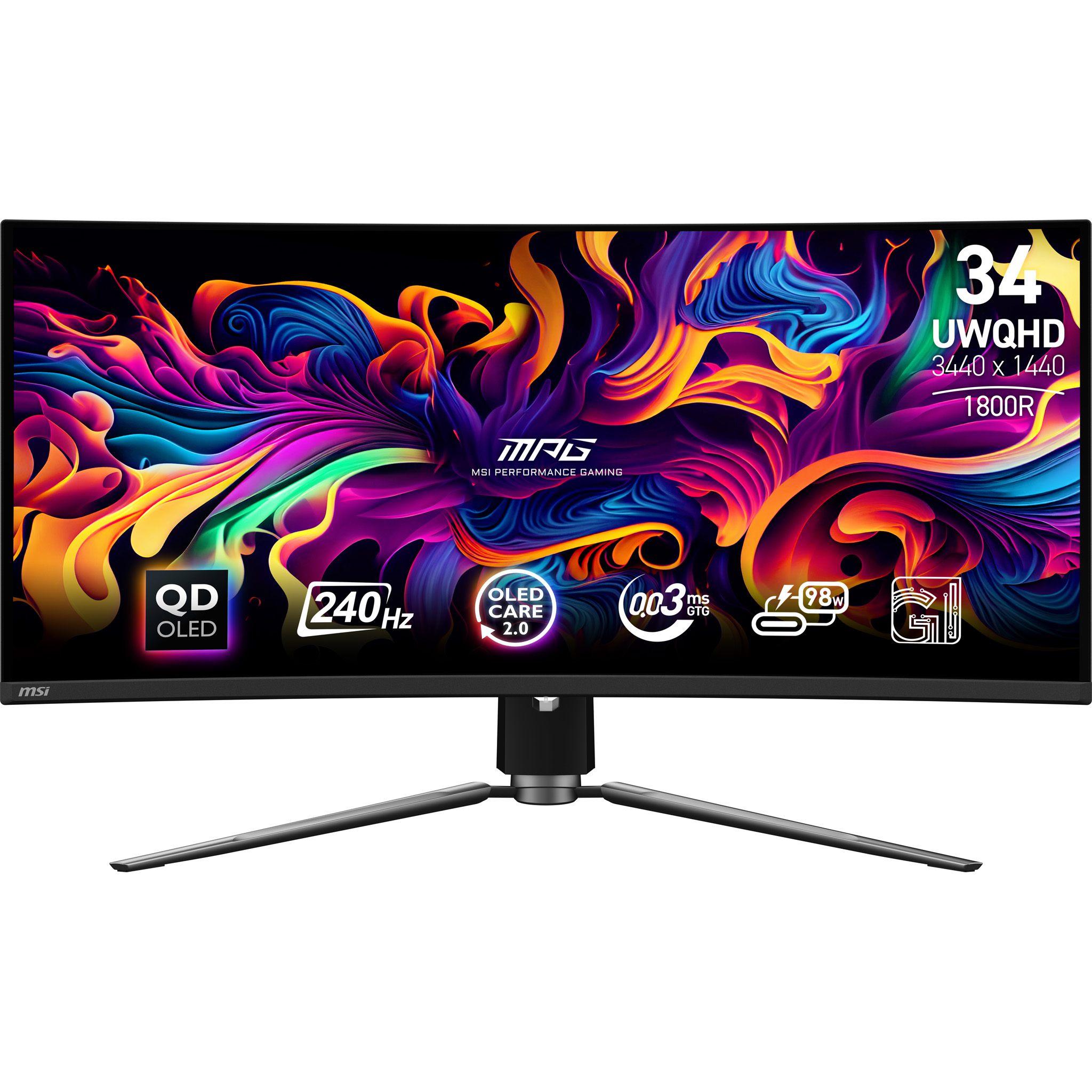 MSI MPG 341CQPX QD-OLED 34.18 3440 x 1440 (UltraWide) HDMI DisplayPort USB-C 240Hz