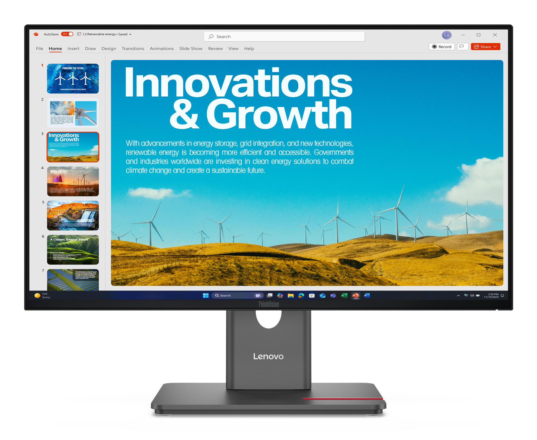 LENOVO ThinkVision P24QD-40 LED monitor 24inch 2560x1440 QHD 120Hz IPS DisplayHDR HDMI DisplayPort USB-C Dock 140W DaisyChain