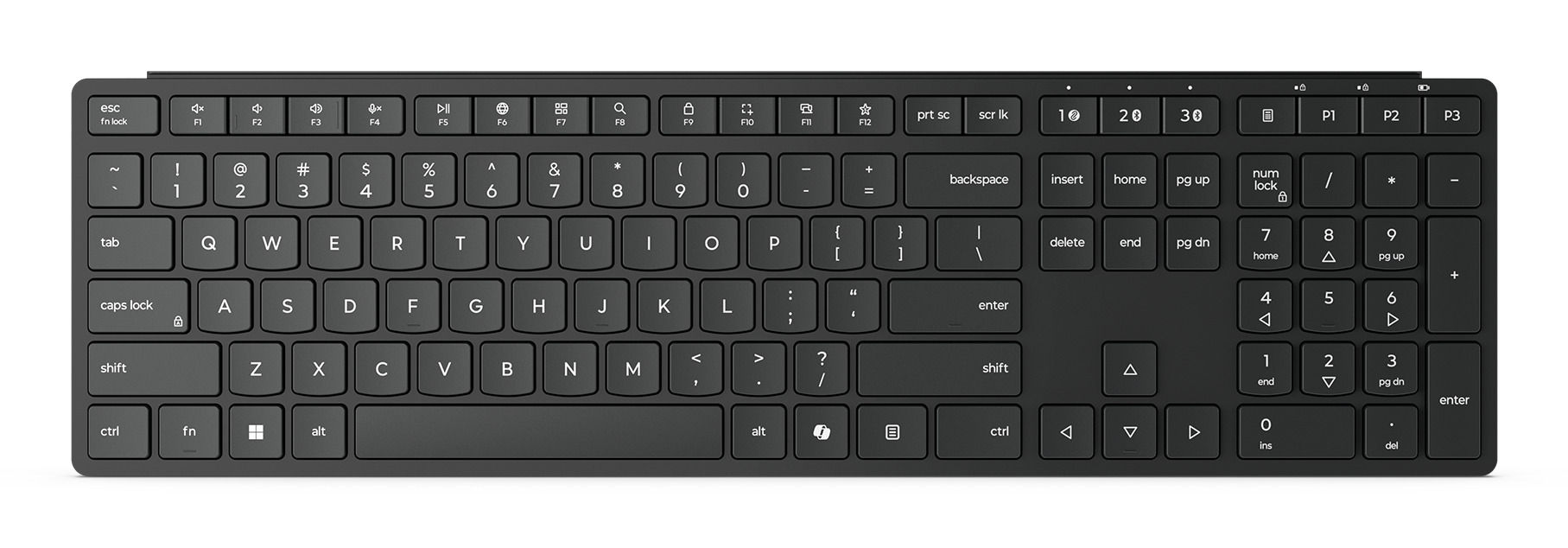 Lenovo - Multi-Mode Pro Keyboard 6000-German
