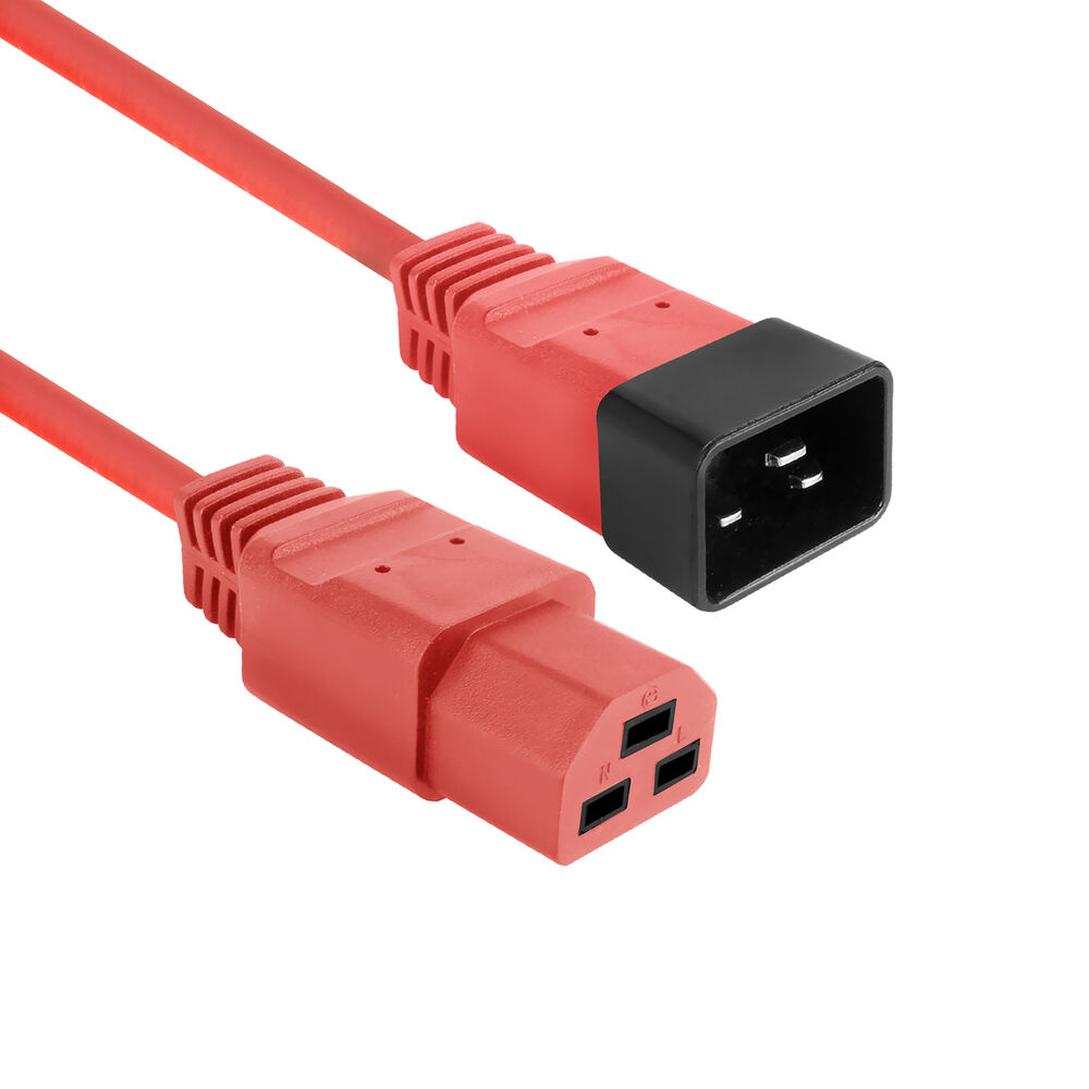 Powercord C20 - C21 IEC60320 red 3 m