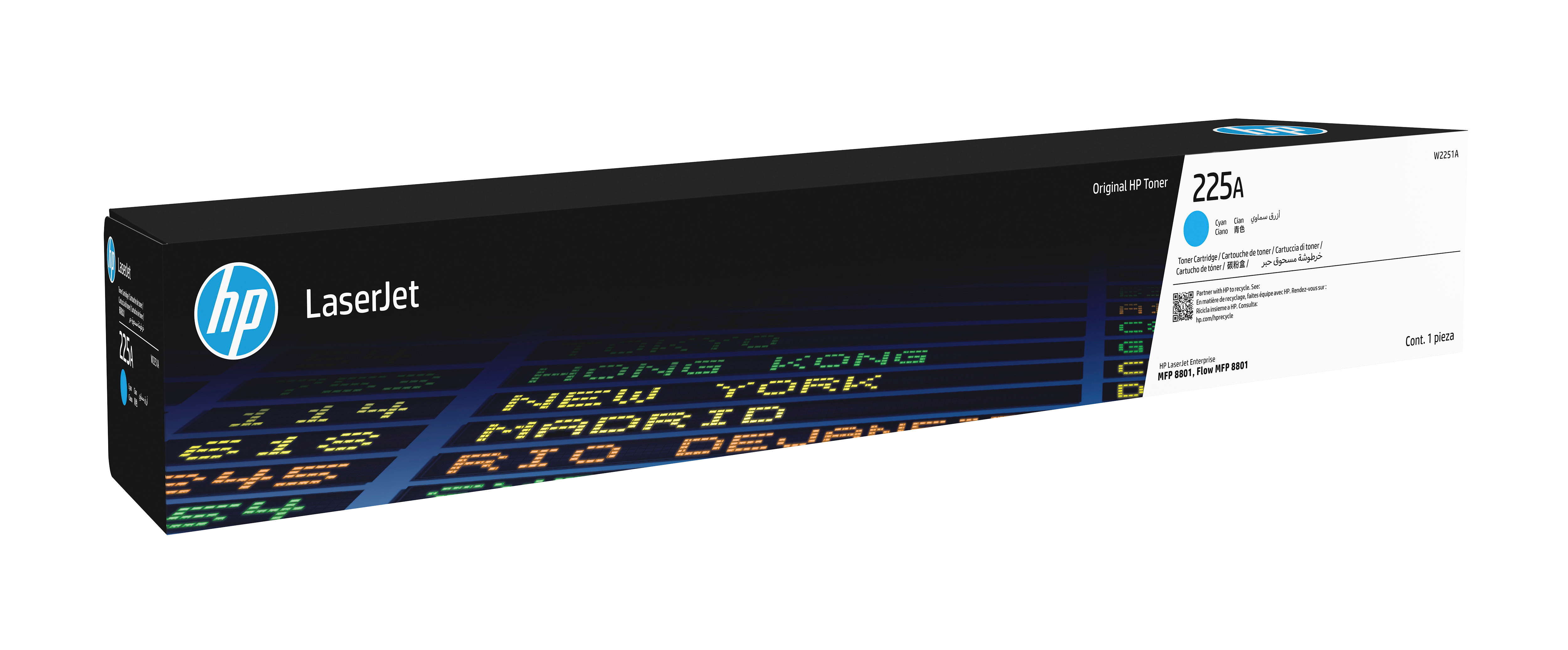 HP Toner 225A W2251A cyan für 9S183A#202, 9S183A#BGJ, 9S184A