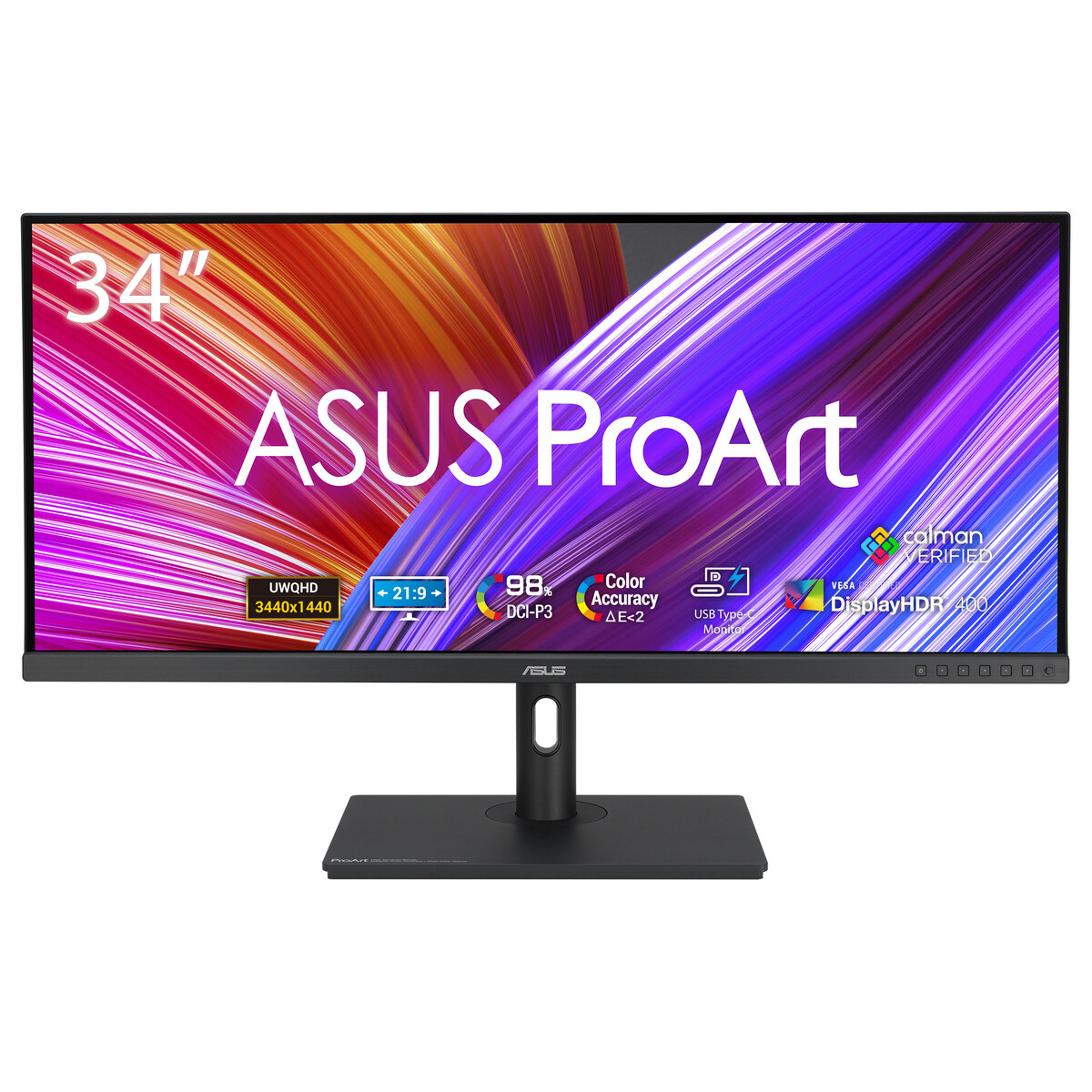 LCD ASUS 34"" PA348CGV 3440x1440p Ultra-wide IPS 120Hz USB-CFreeSync Premium Pro Ergonomic Stand