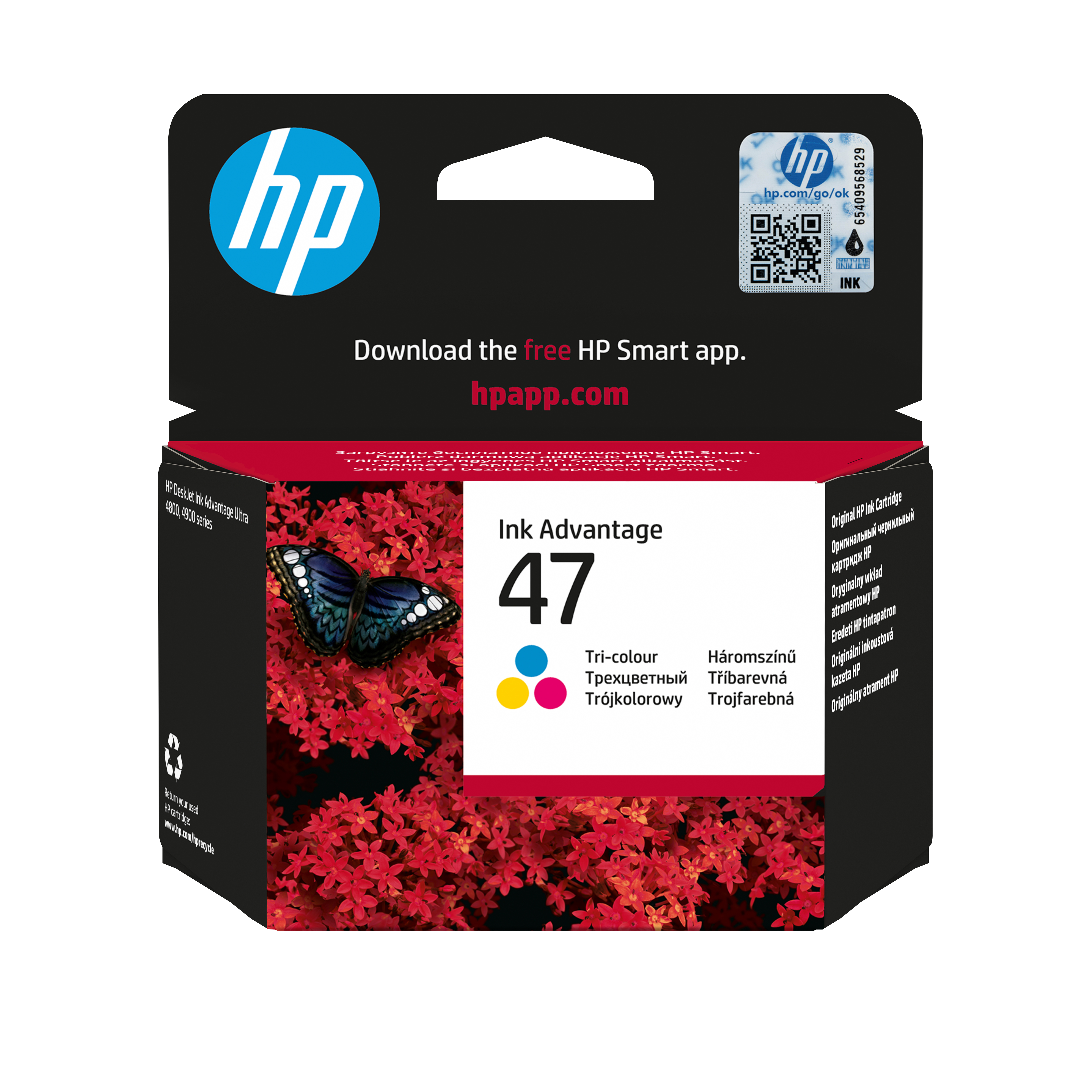 HP 47 - farve (cyan, magenta, gul) - o