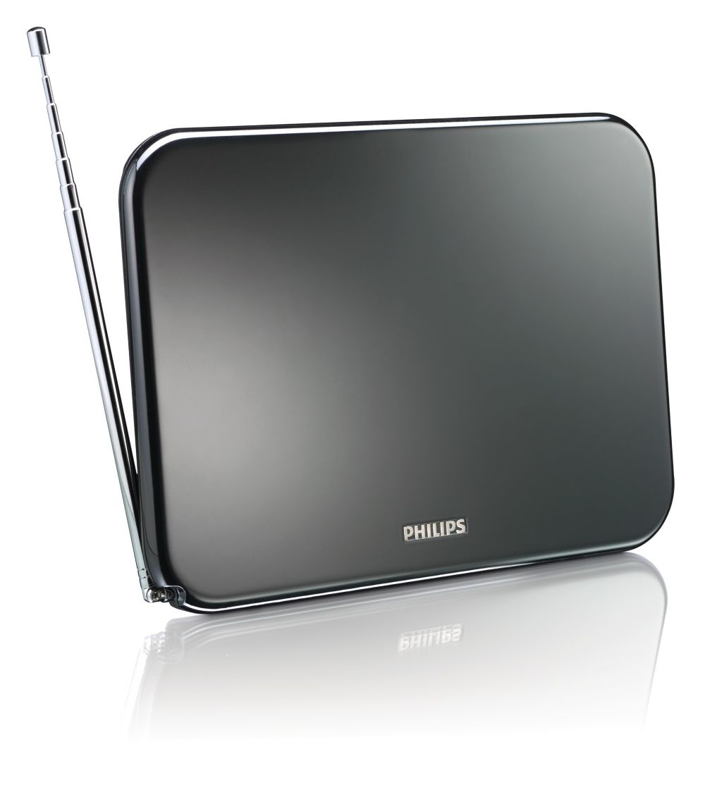 Philips SDV6224/12 Digital-TV-Antenne Innen 42dB HDTV UHF VHF UKW 75 Ohm koaxial 180cm Kabel