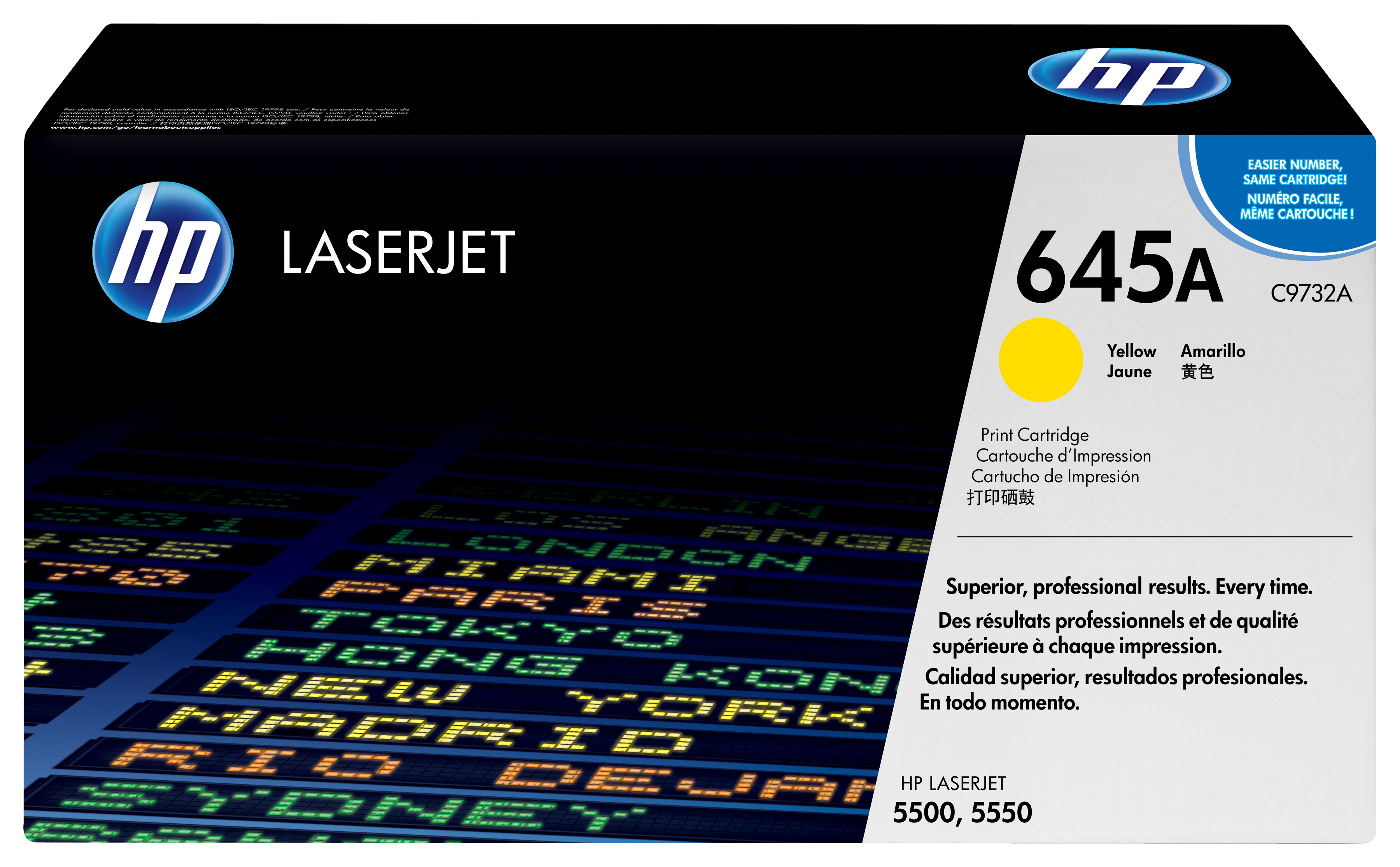 HP 645A original Colour LaserJet Toner cartridge C9732A yellow standard capacity 12.000 pages 1-pack (ALSODEMO)(P)