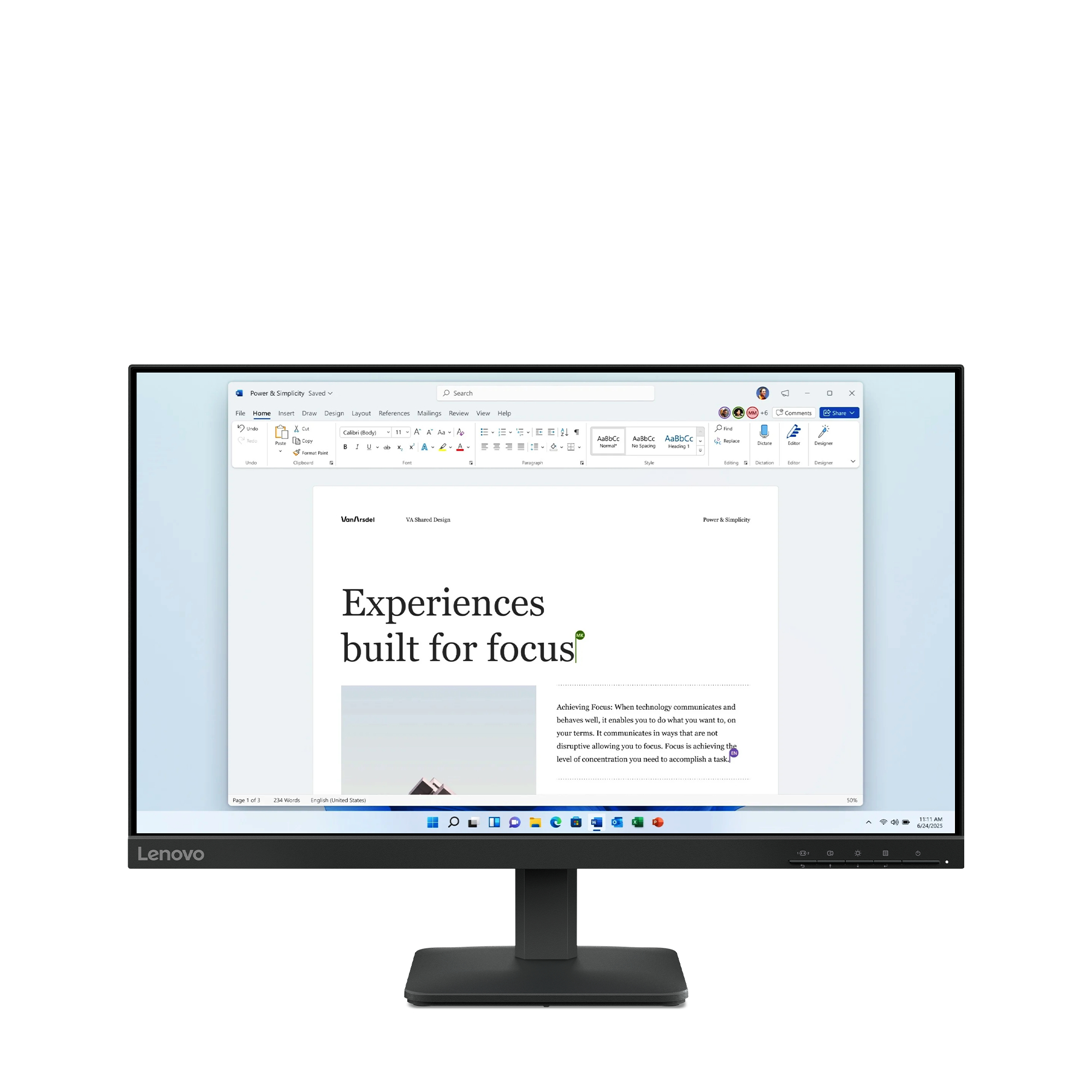 Lenovo L24-4e 24 IPS 1920 x 1080 (Full HD) VGA (HD-15) HDMI 100Hz