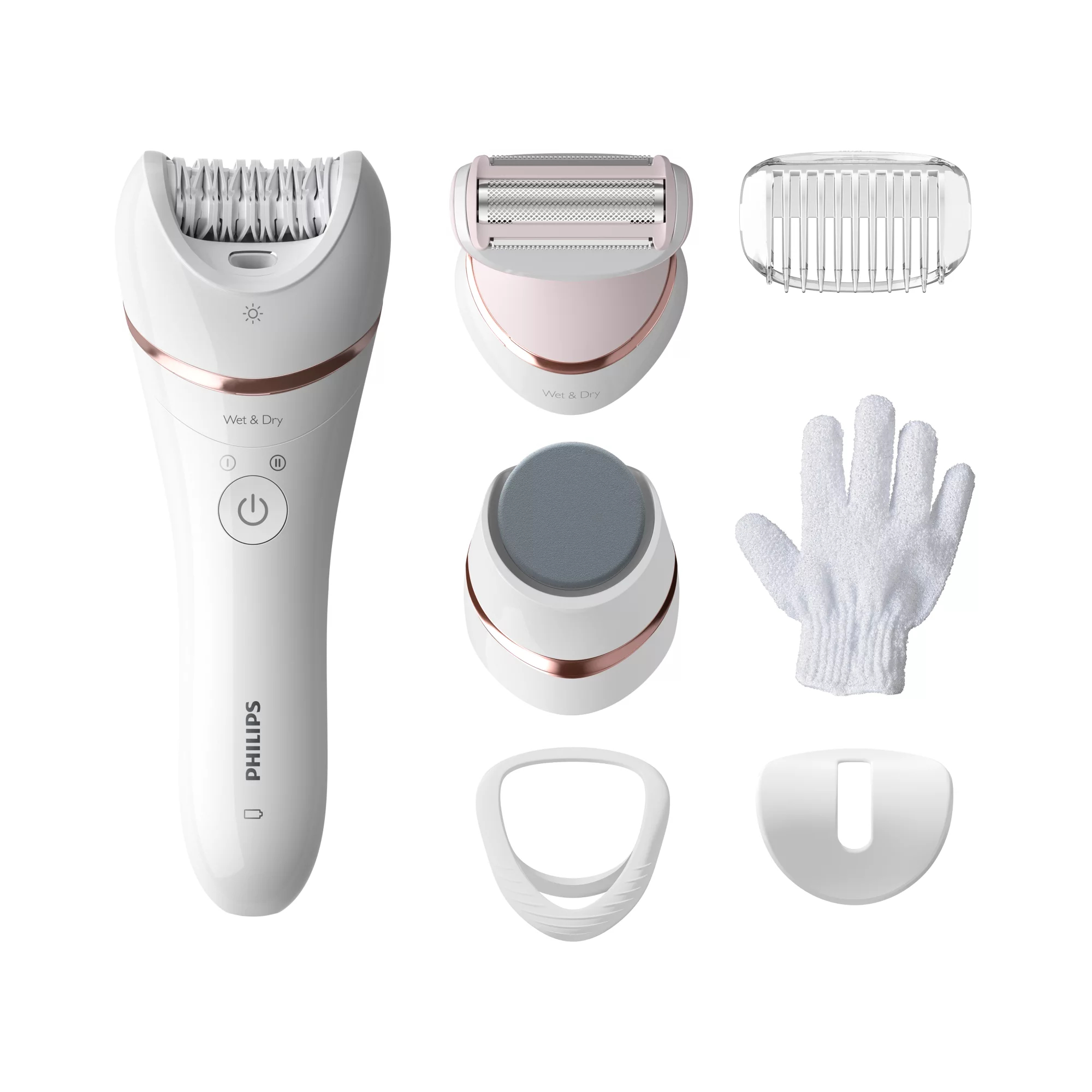 Philips Series 8000 BRE730 Epilator Hvid