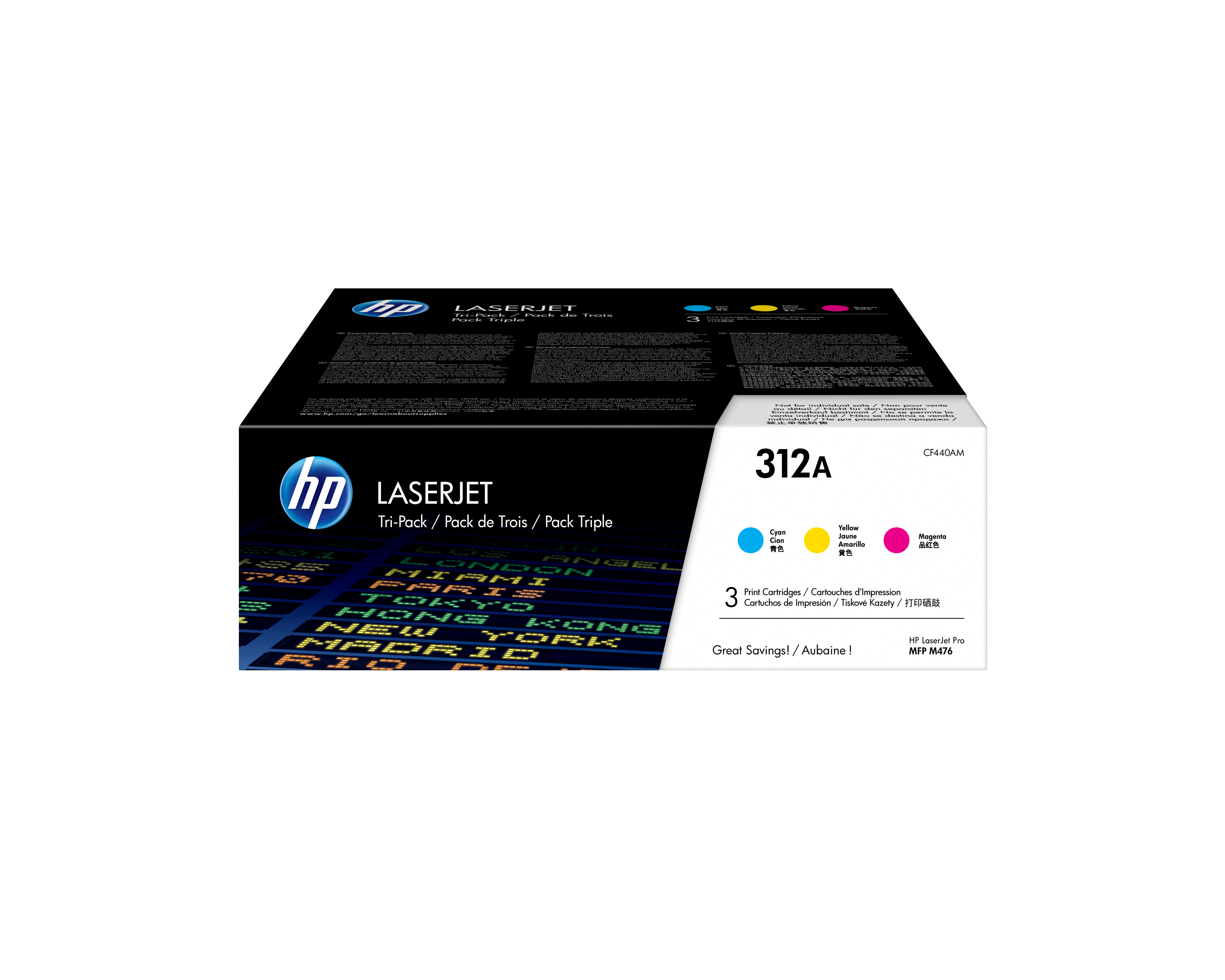 HP 312A Gul Cyan Magenta 2700 sider Toner CF440AM