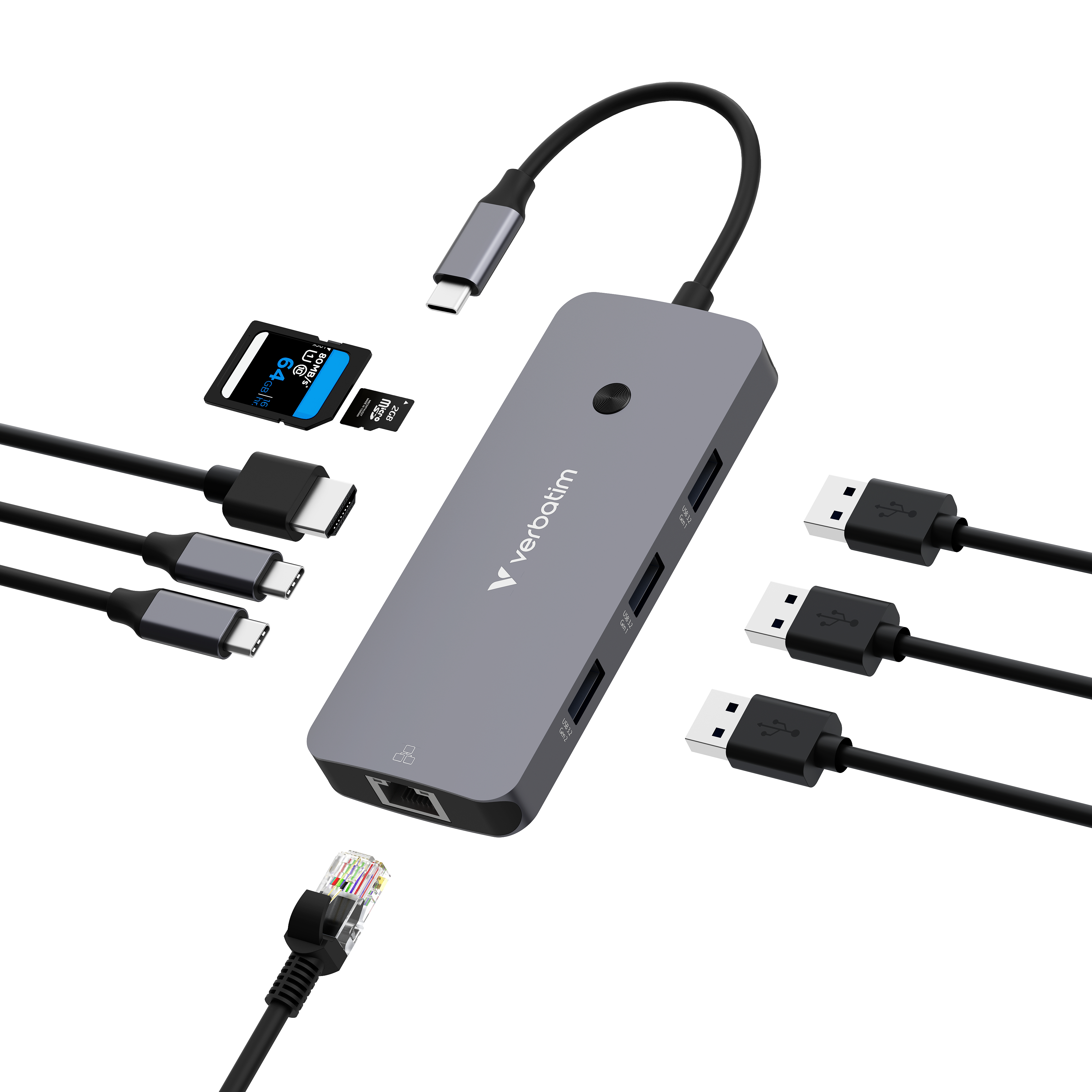 Verbatim USB-C Pro Multiport Hub 9 Por