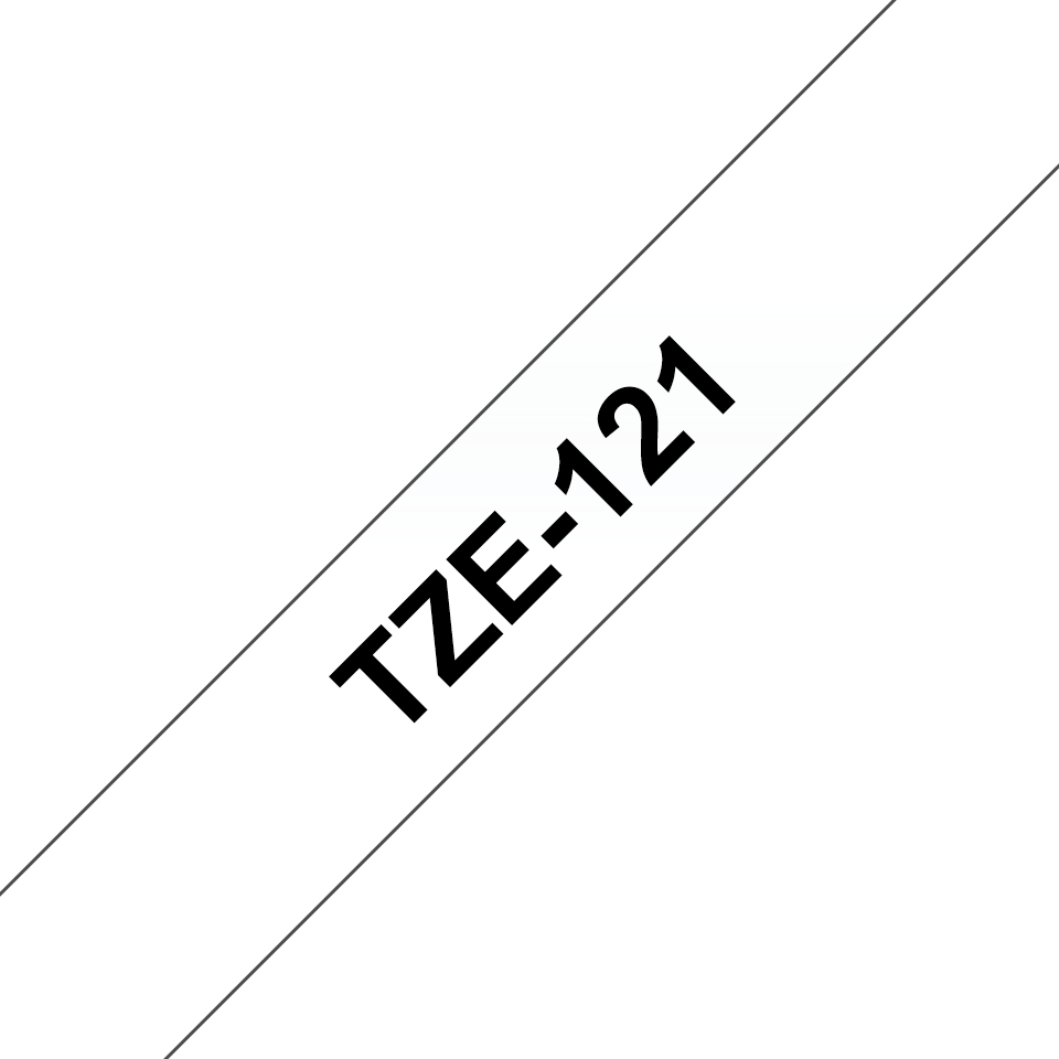 Brother TZE121 Tejp SvartText,Klar botten,9mm