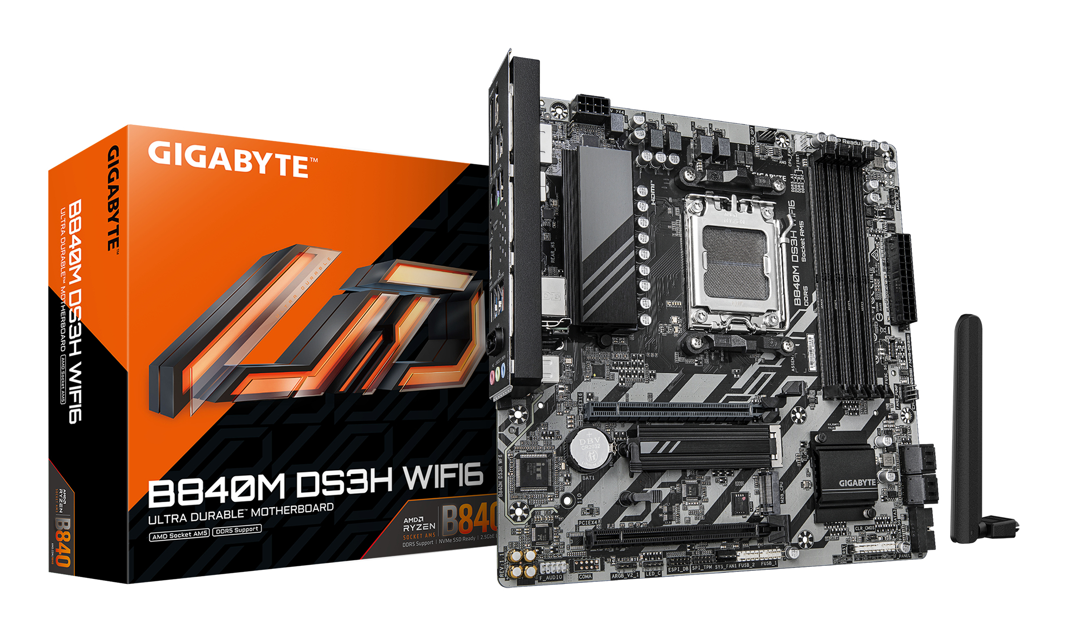 GIGABYTE B840M DS3H WIFI6 micro ATX AM5 AMD B840