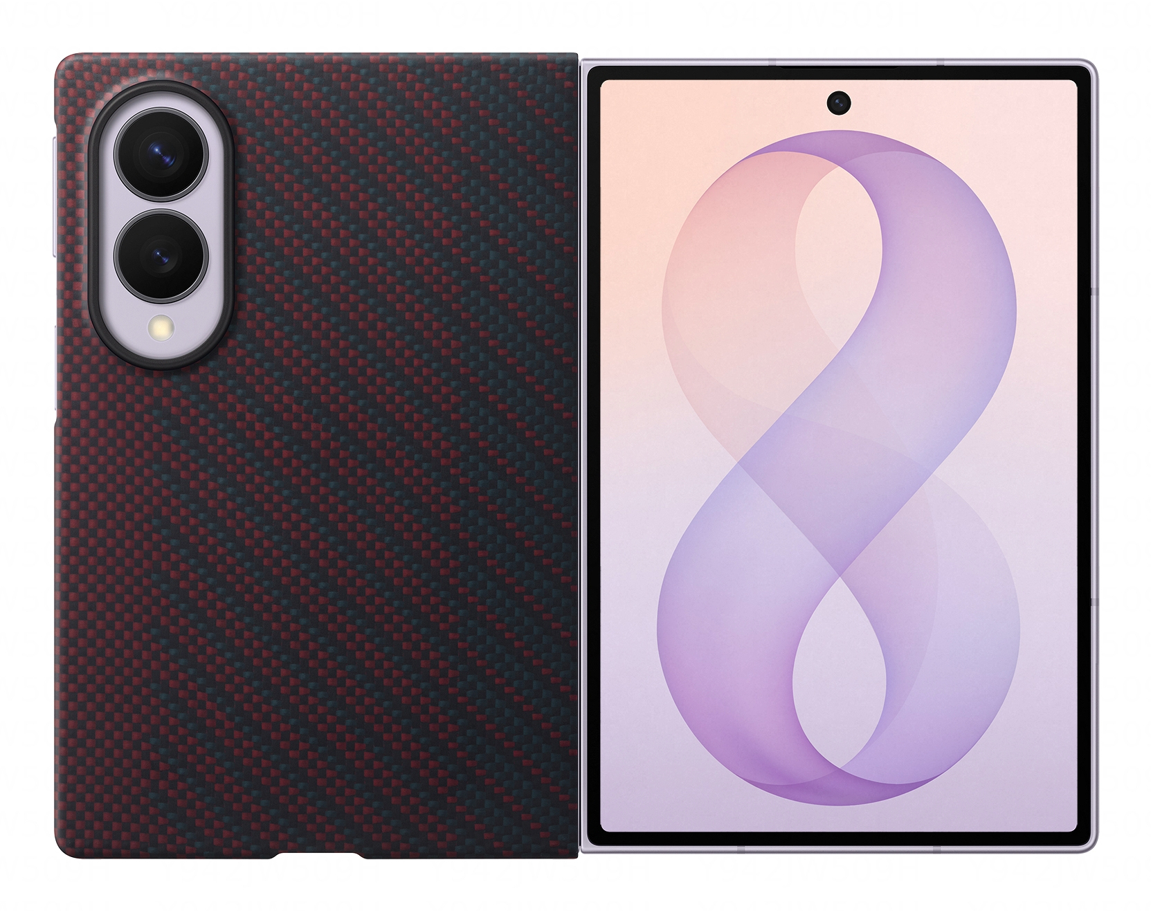 Samsung Carbon Magnet Case fr Galaxy Fold8, red