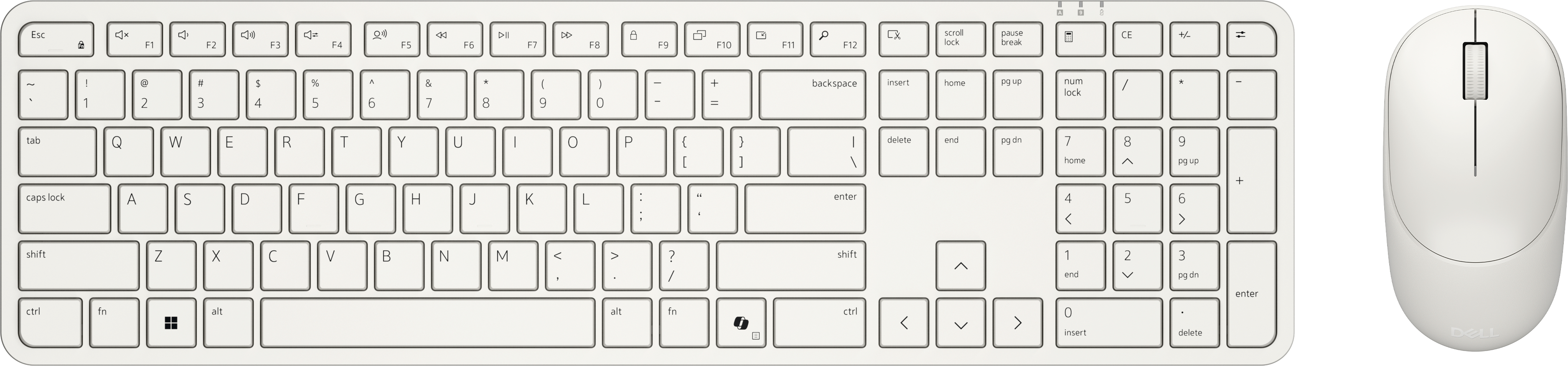 Dell Pro 5 Keyboard and Mouse KM526 German QWERTZ Light Ash