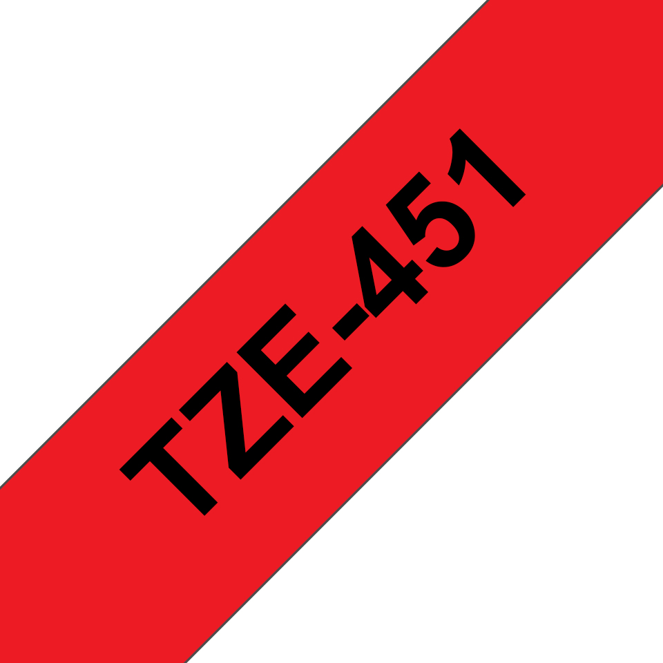 BROTHER TZE451 tapecassette 24mm8m red/black laminate for P-Touch 350 540 540C 550 2400 2400E 2420PC 2450 2450DX